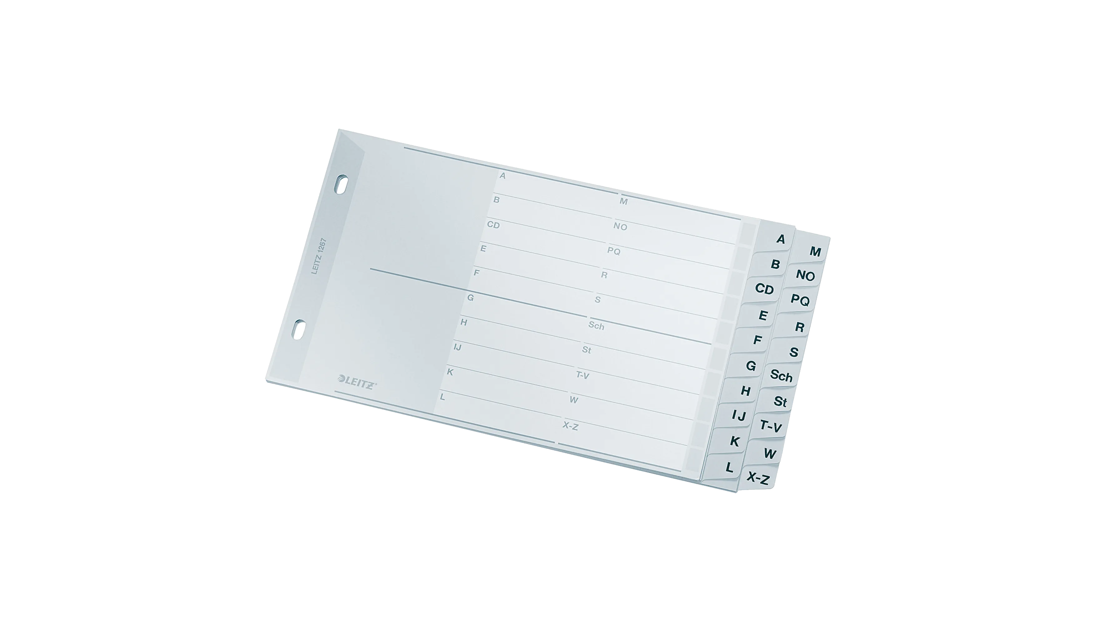 LEITZ Register A - Z DIN A5 quer 20-teilig Kunststoff grau