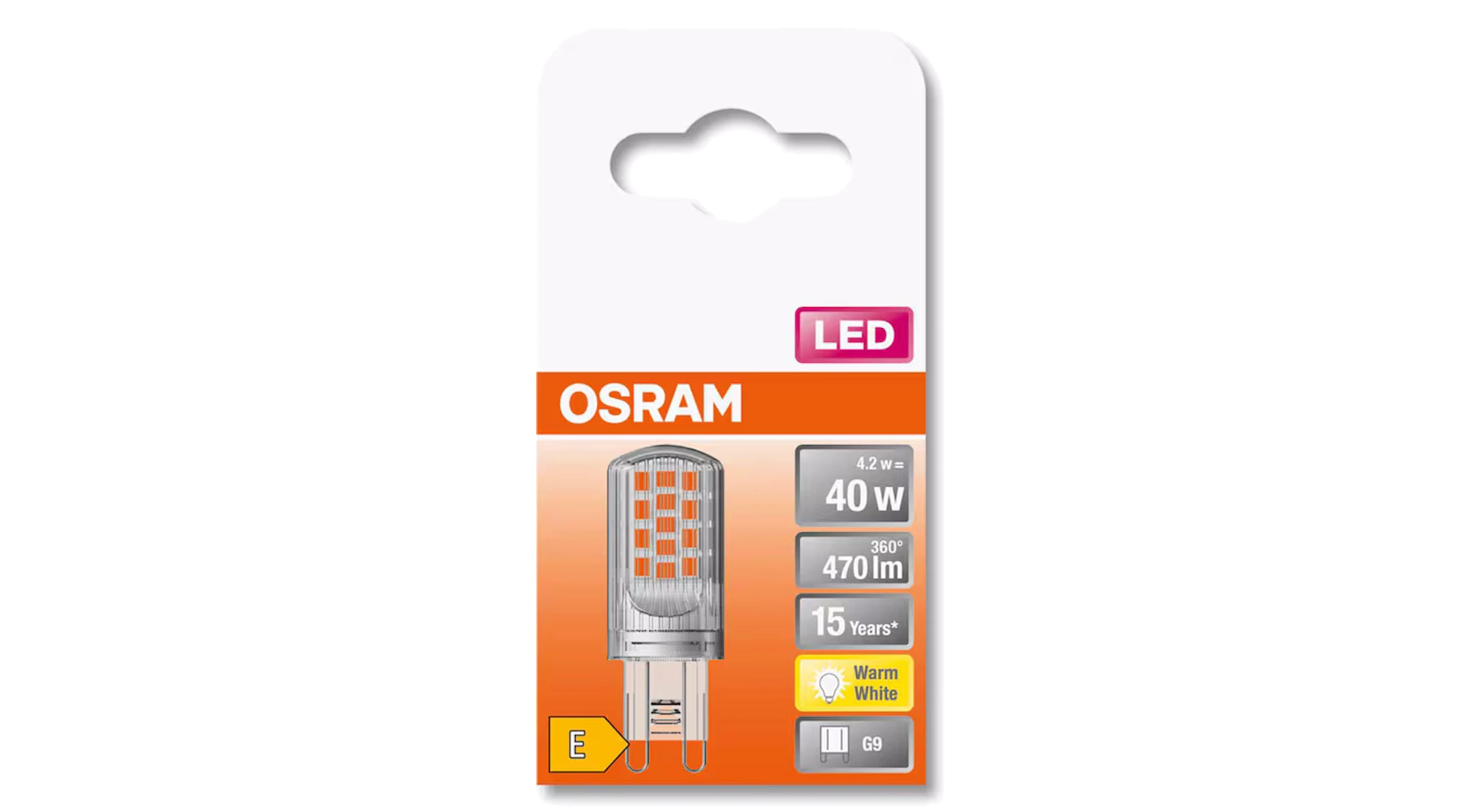 OSRAM LED-Lampe STAR PIN 40 40 Watt warmweiß