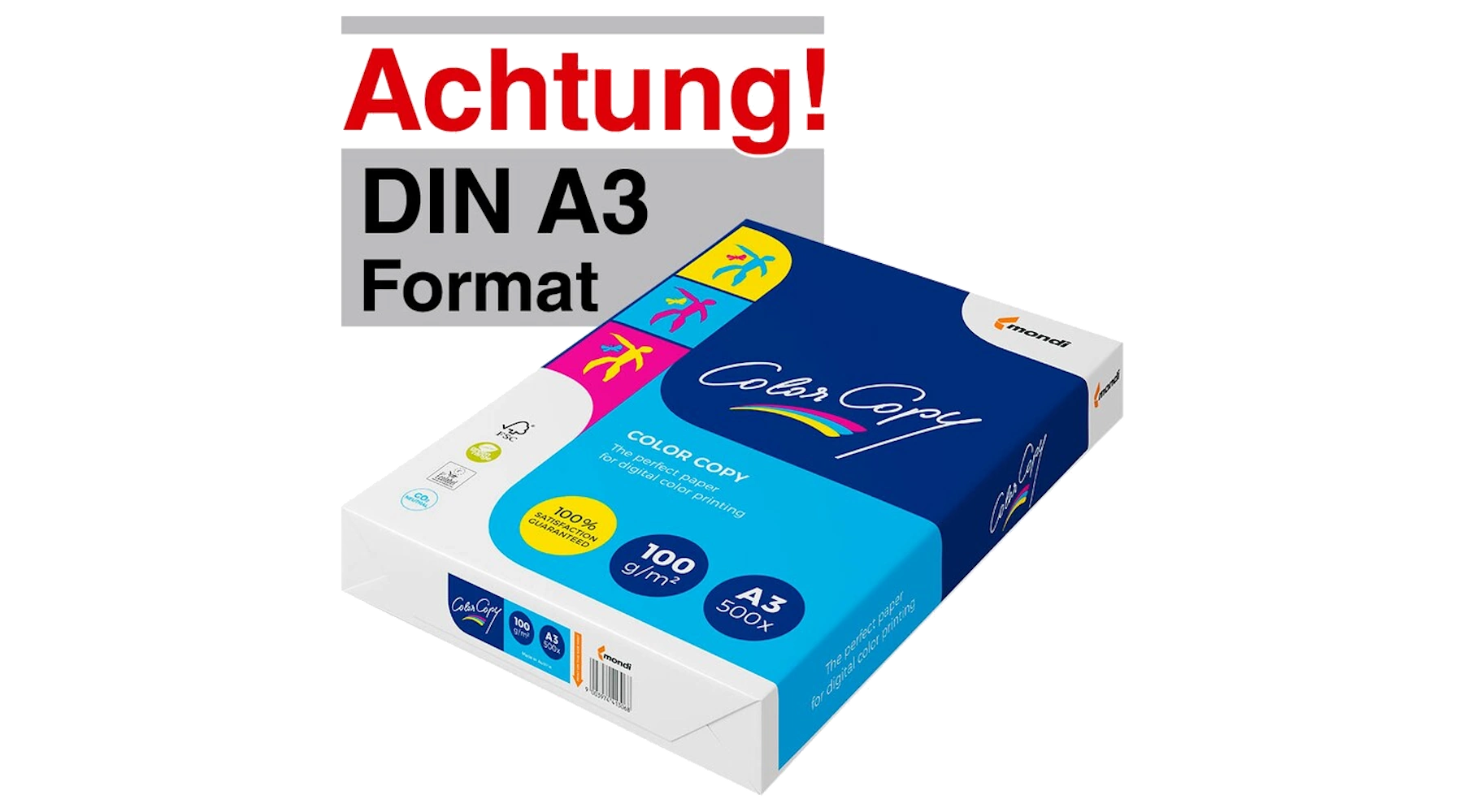 COLOR COPY Kopierpapier DIN A3 100 g/m²  500 Blatt/Pack weiß