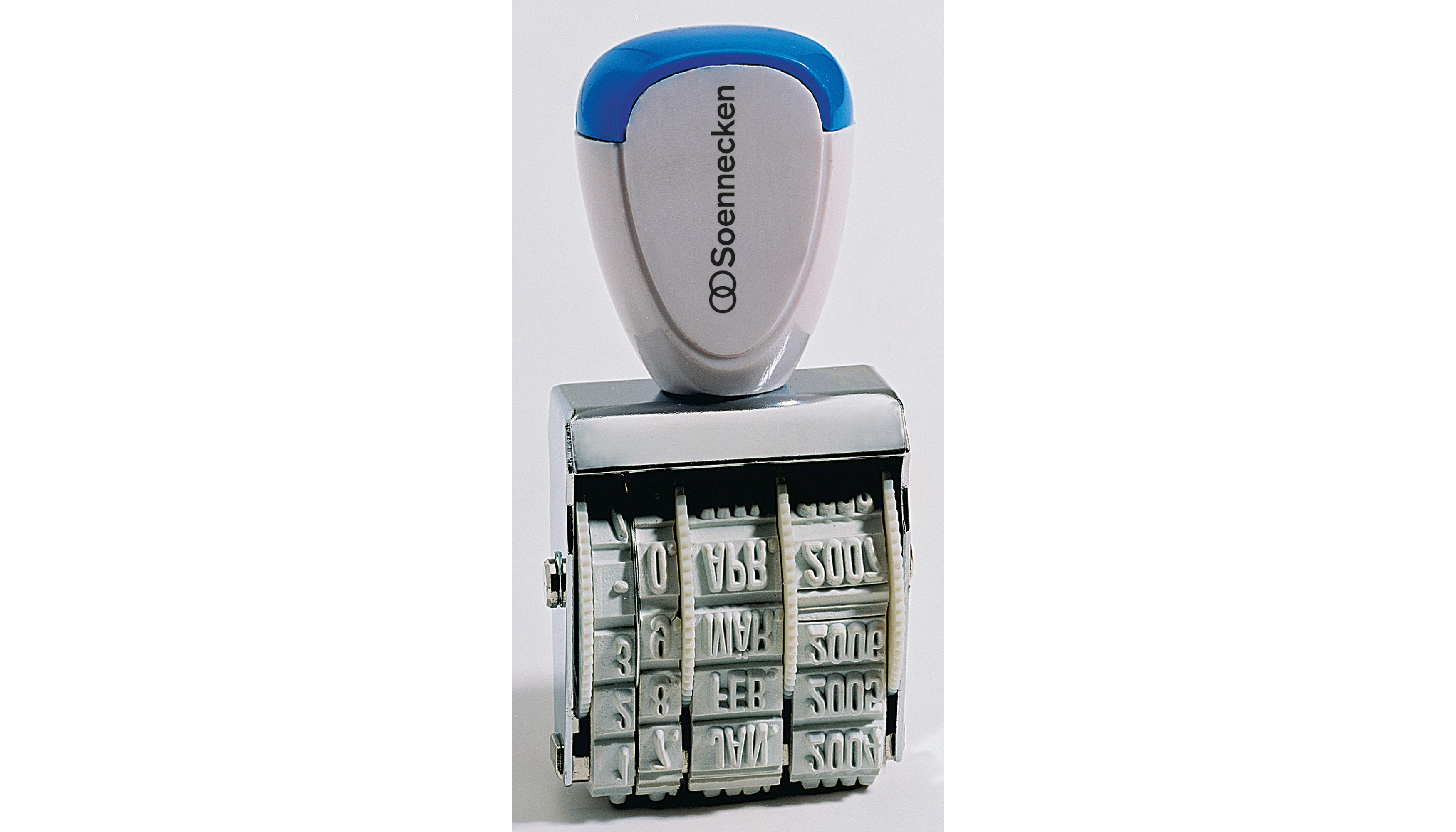SOENNECKEN Datumsstempel 27 x 4 mm (B x H)  Metall/Kunststoff grau/blau