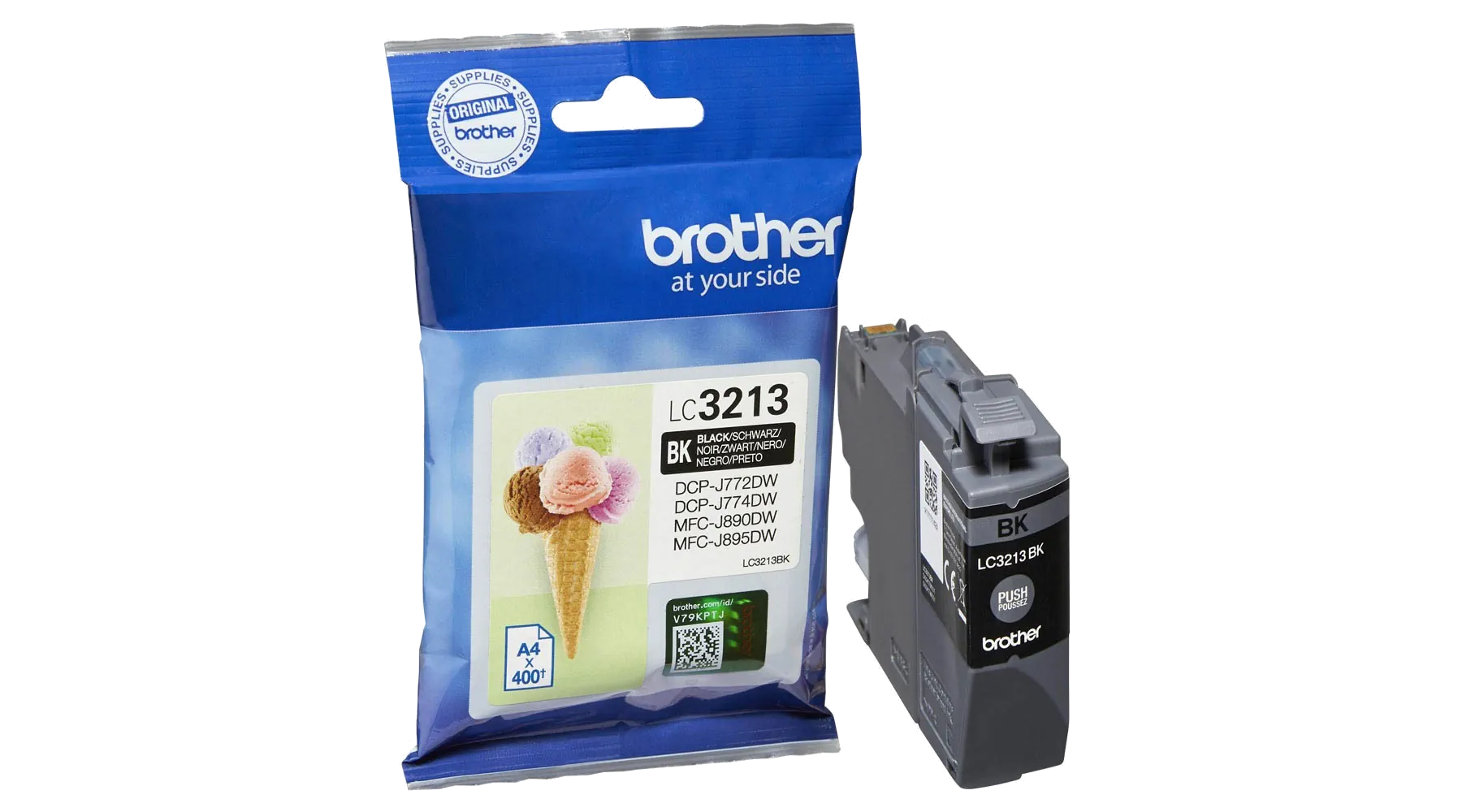 BROTHER Tintenpatrone LC-3213BK ca. 400 Seiten schwarz