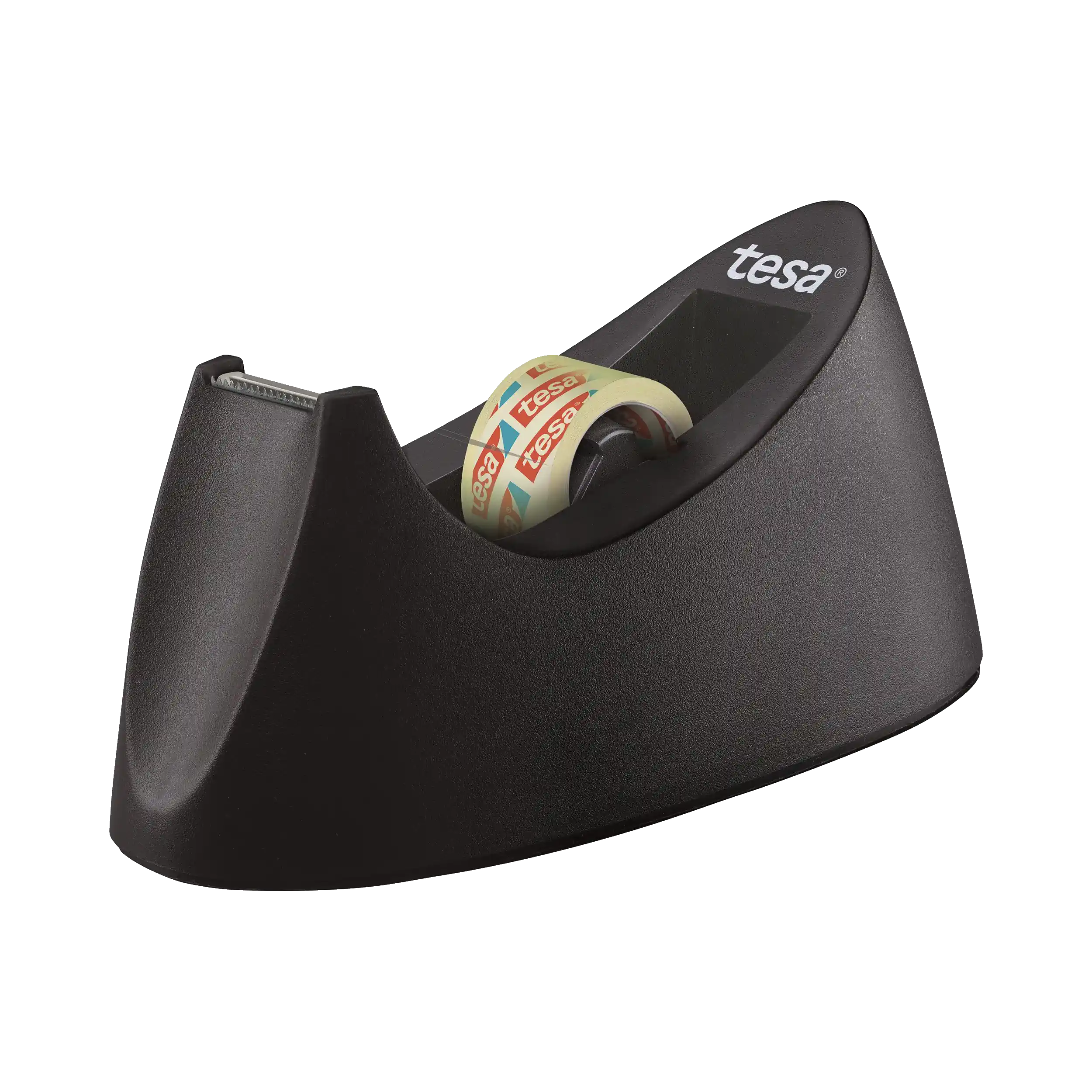 TESA® Tischabroller Easy Cut® Curve  inkl. Klebefilm 19 mm x 10 m (B x L)  schwarz