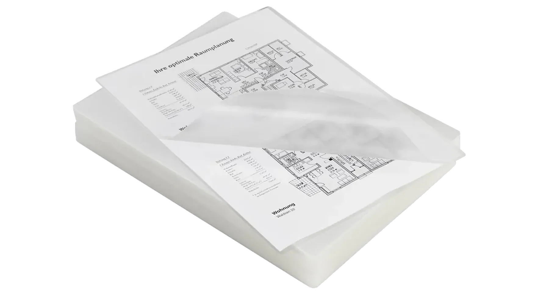 Laminierfolie DIN A4 80 micron glänzend  100 Stück/Pack transparent
