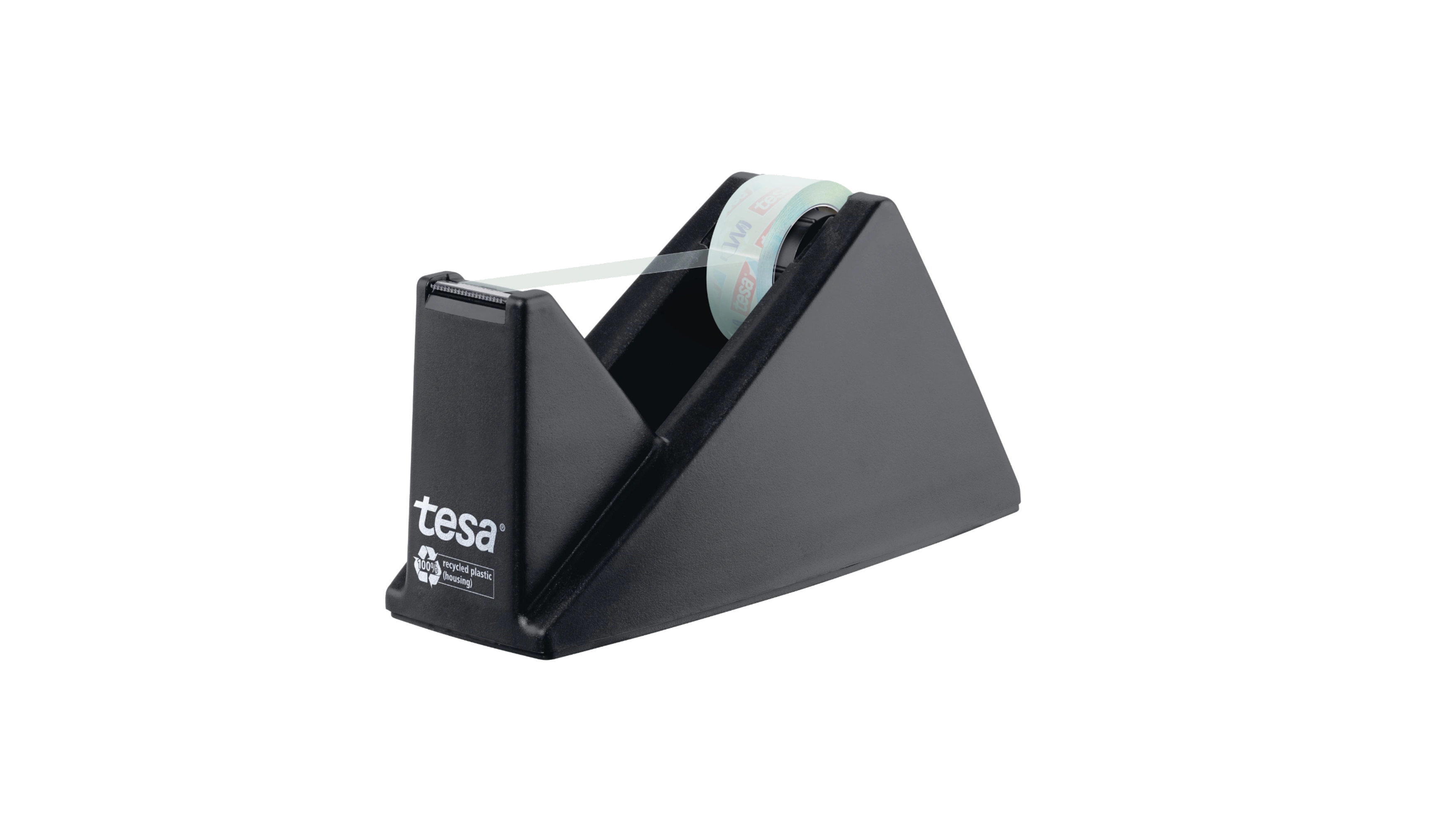 TESA ® Tischabroller ecoLogo® schwarz  inkl. Klebefilm