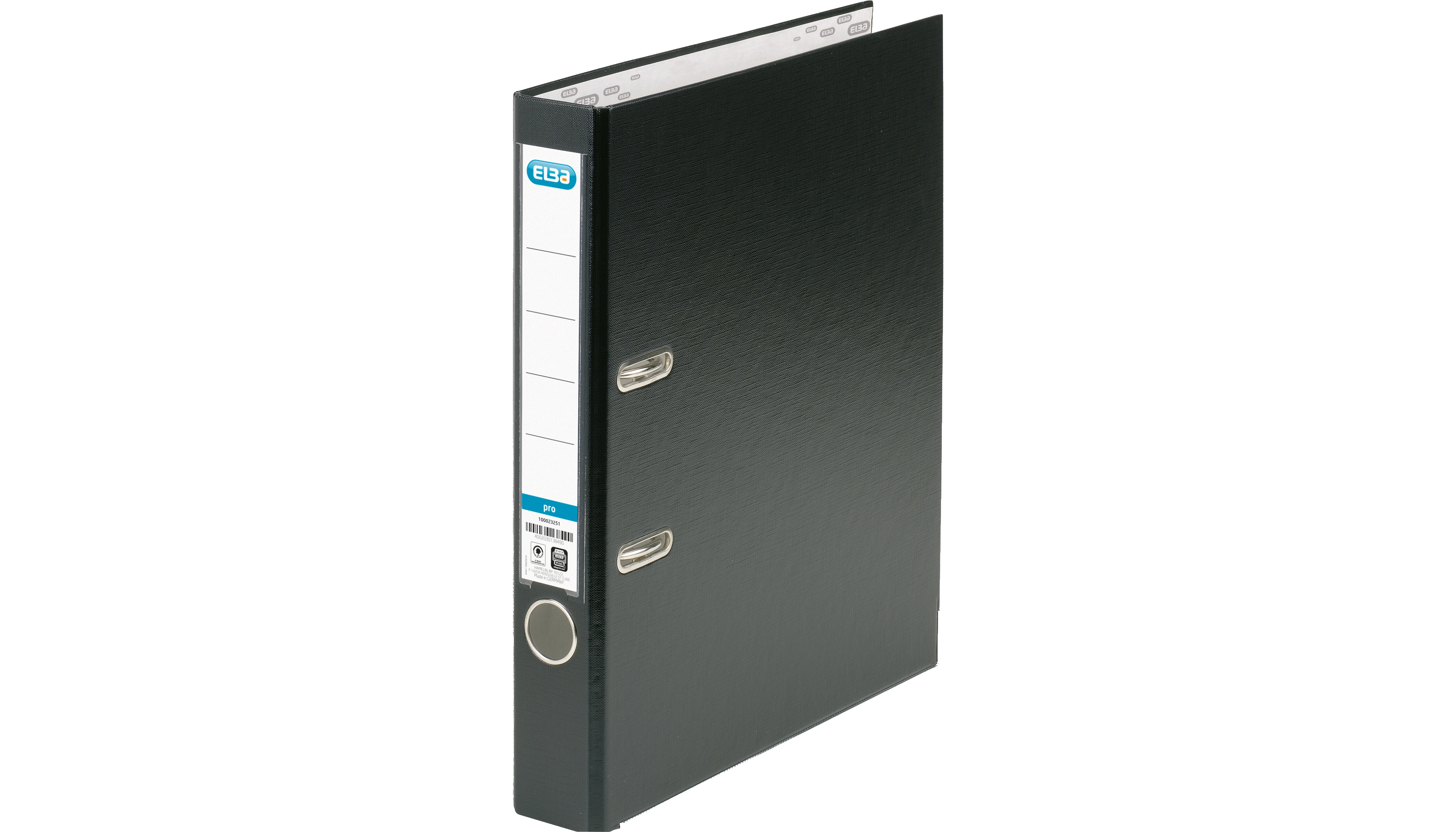 ELBA Ordner smart Pro Kunststoff DIN A4 50 mm mit Einsteck-Rückenschild schwarz