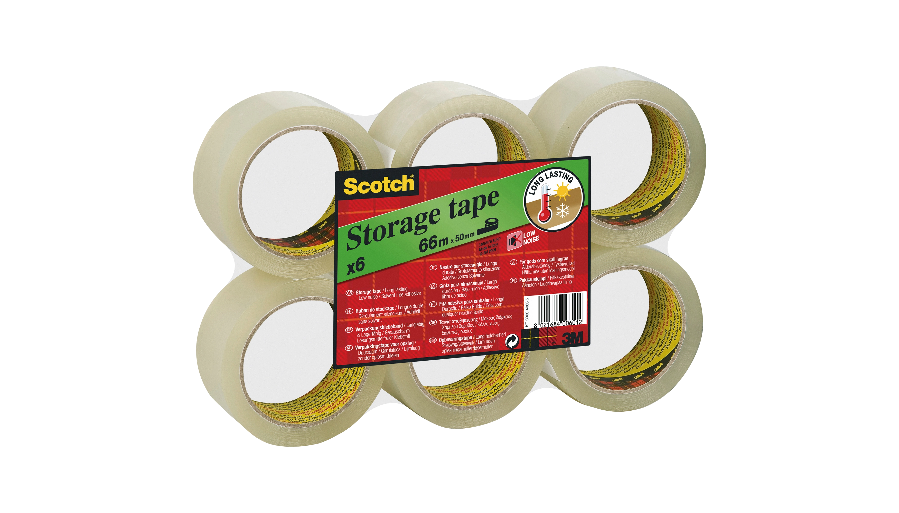 SCOTCH® Packband 50 mm x 66 m reißfest 1Pack=6Stück   transparent