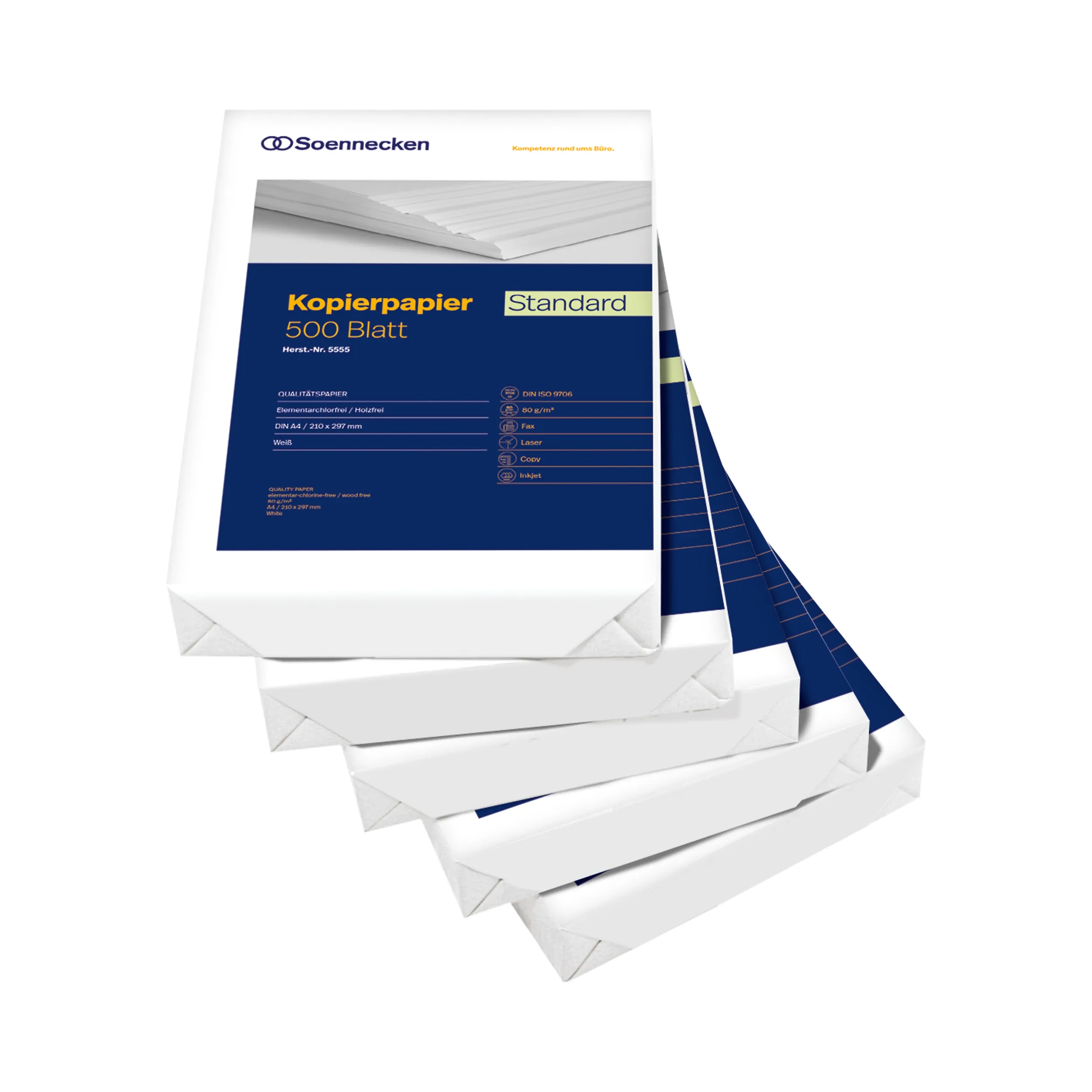 SOENNECKEN  Kopierpapier Standard DIN A4  80 g/m² 500 Blatt/Pack weiß