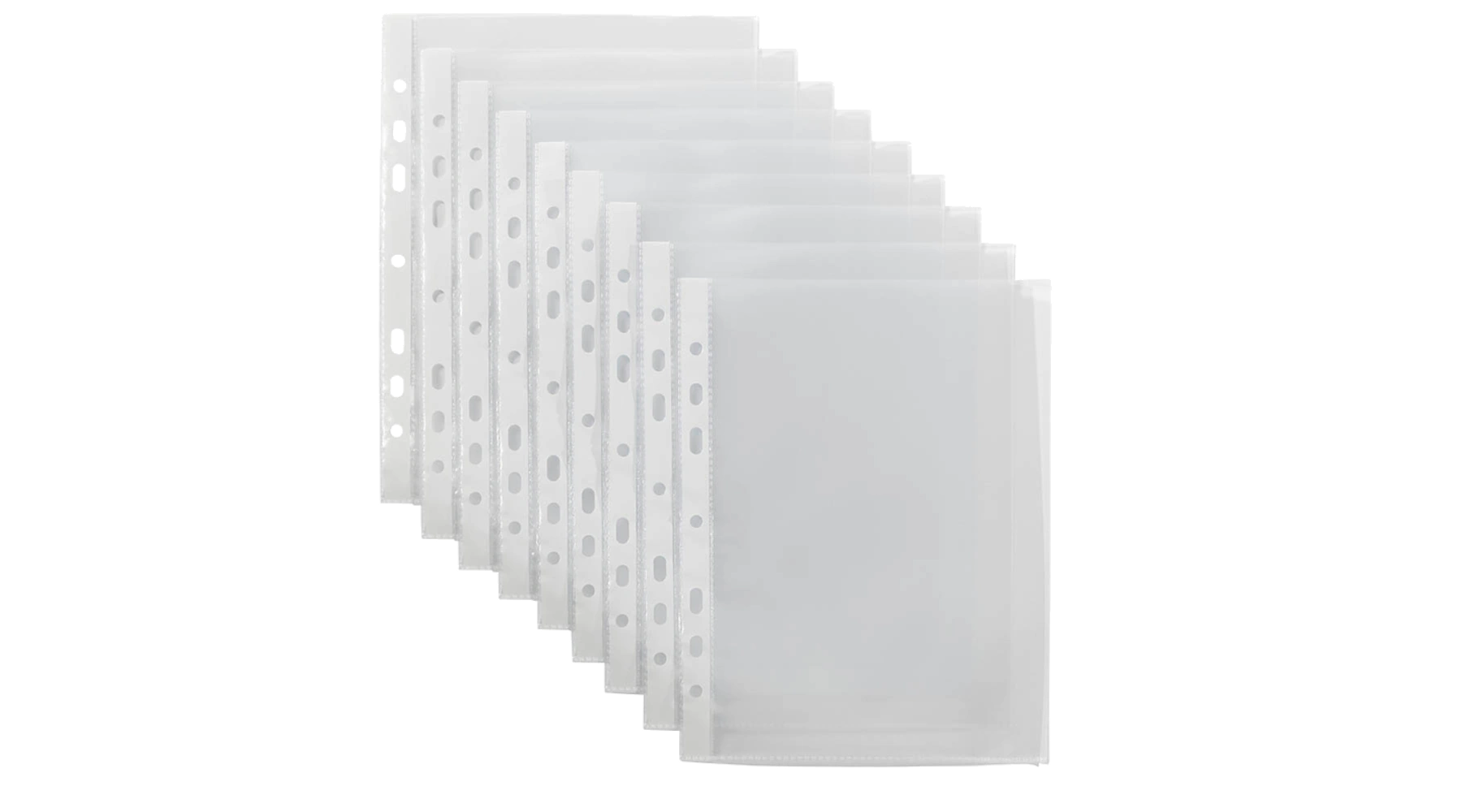 LANDS Prospekthüllen DIN A5  0,08 mm genarbt 100 Stück/Pack transparent