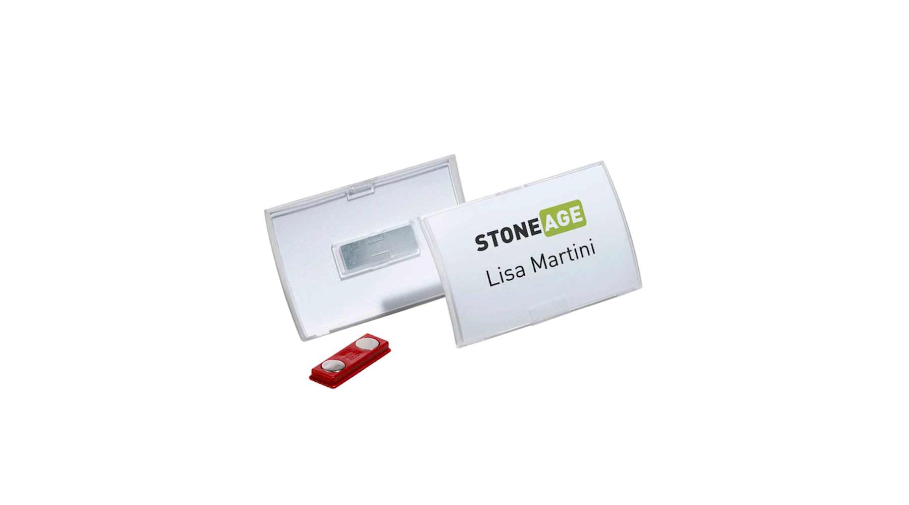 DURABLE Namensschild CLICK FOLD 90 x 54 mm (B x H) Magnet 10 Stück/Pack transparent