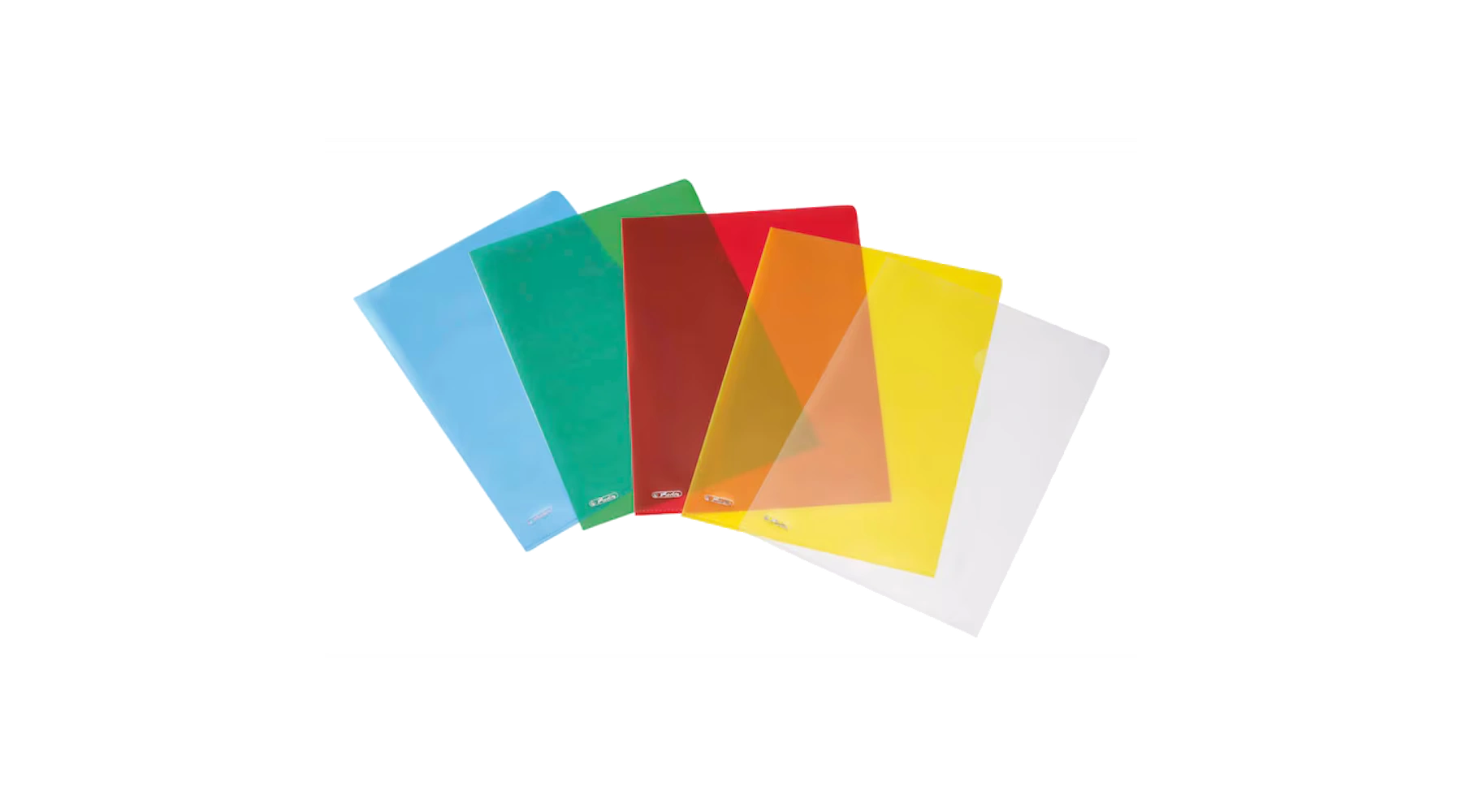 HERLITZ Sichthüllen DIN A4 0,19 mm genarbt 10 Stück/Pack farbig sortiert