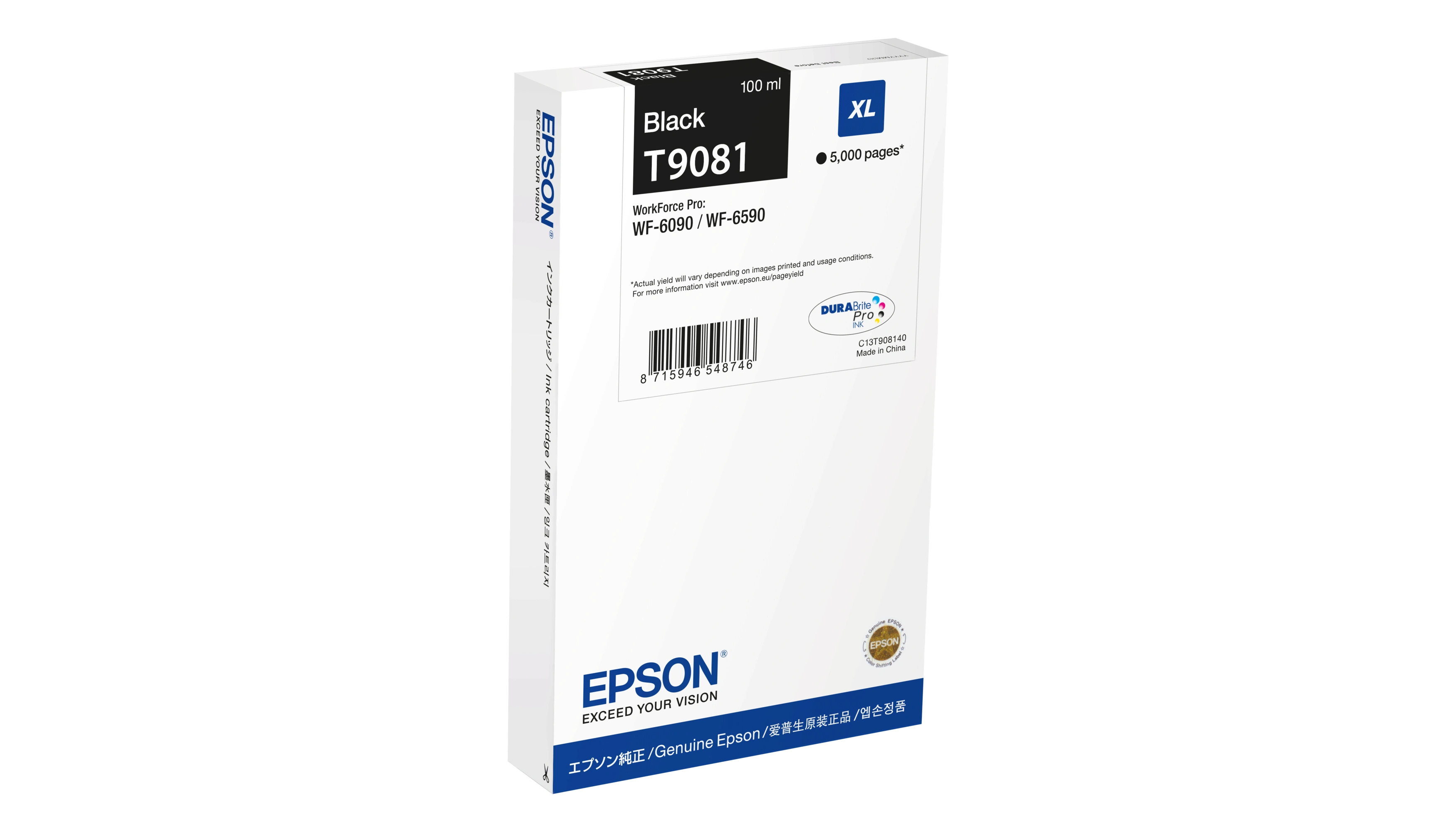 EPSON Tintenpatrone T9081 ca. 5.000 Seiten 100 ml schwarz