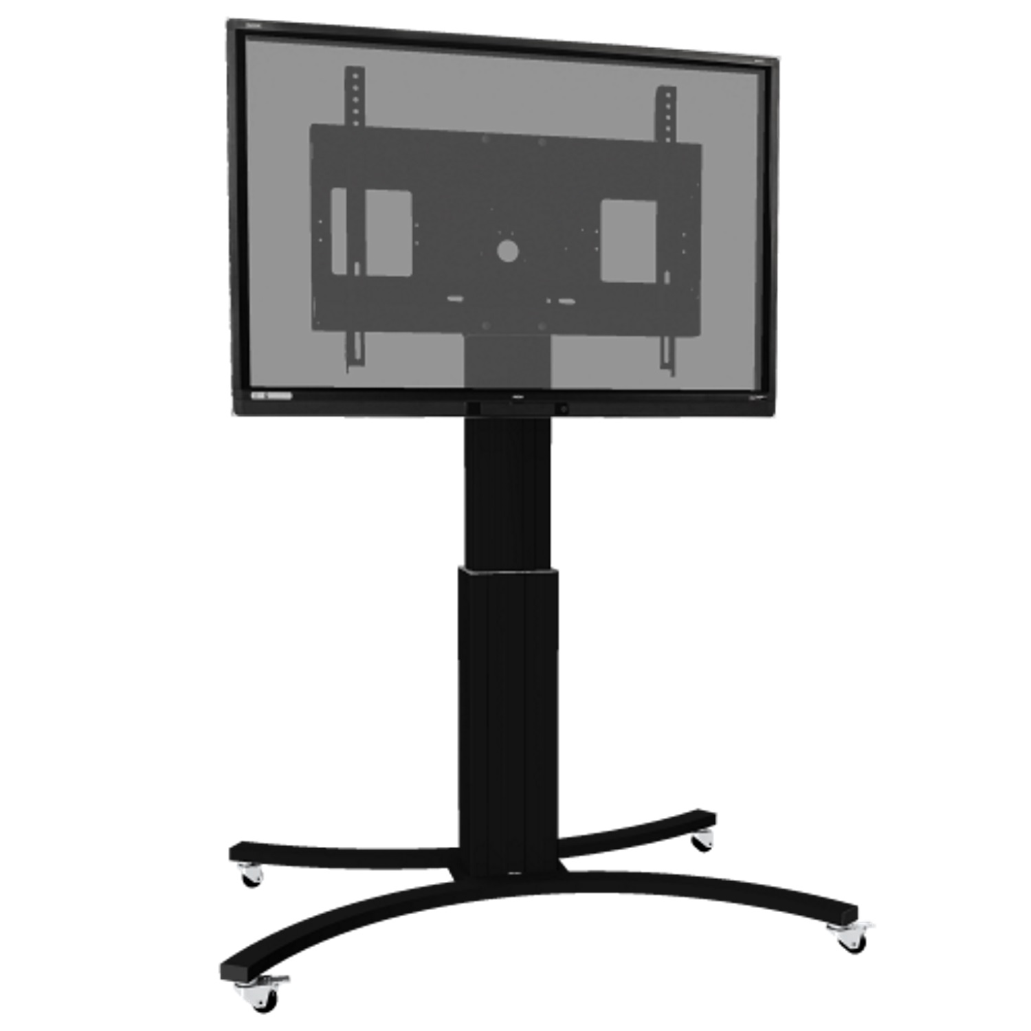 DELETE Rollständer für 42"-100" Display C-Gestell schwarz eloxiert