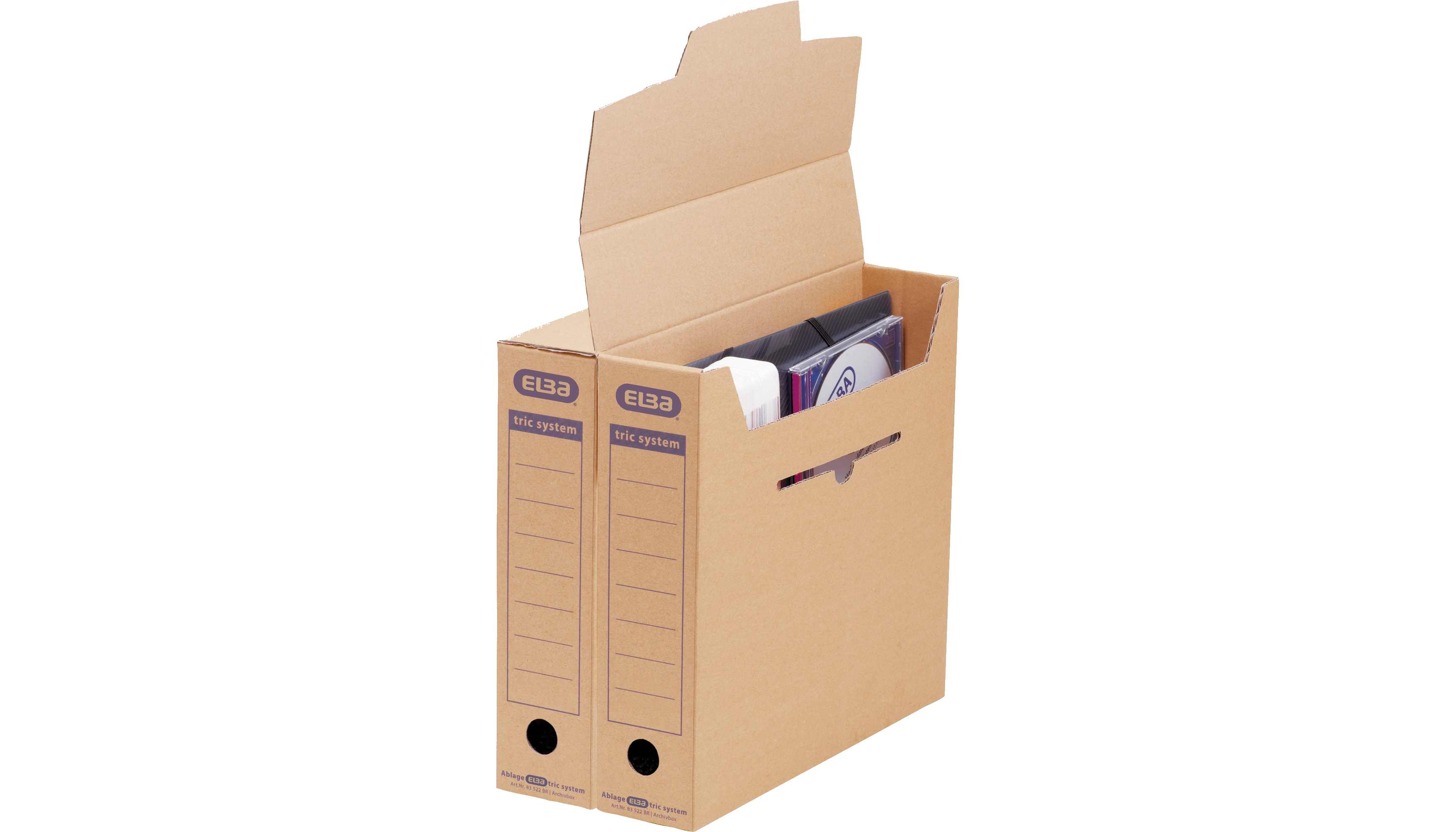 ELBA Archivbox tric system 7,6 x 31,4 x 33,9 cm (B x H x T) Wellpappe naturbraun