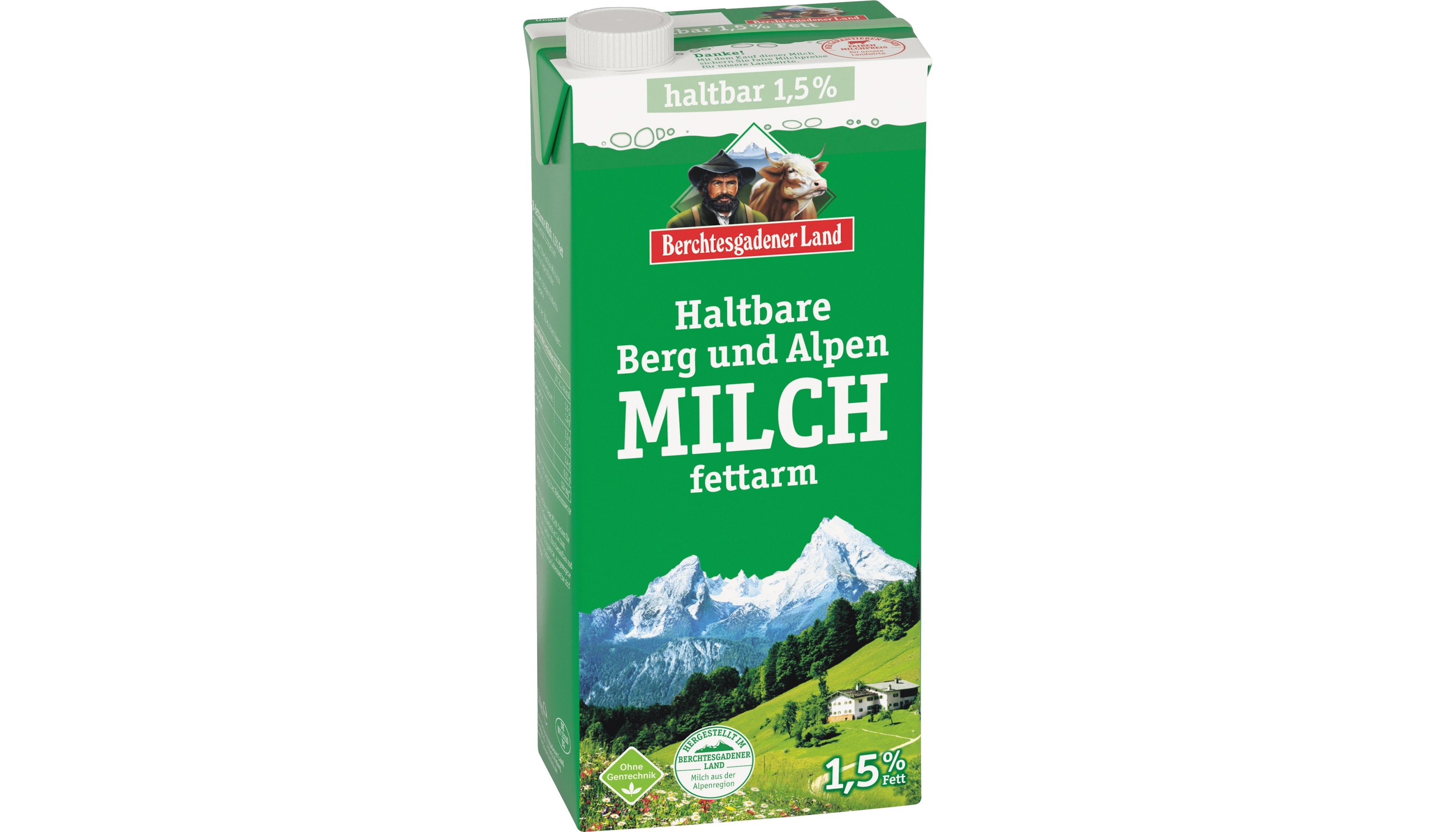 BERCHTESGADENER LAND H-Milch 1,5 % 1Liter 12 Stück/Pack