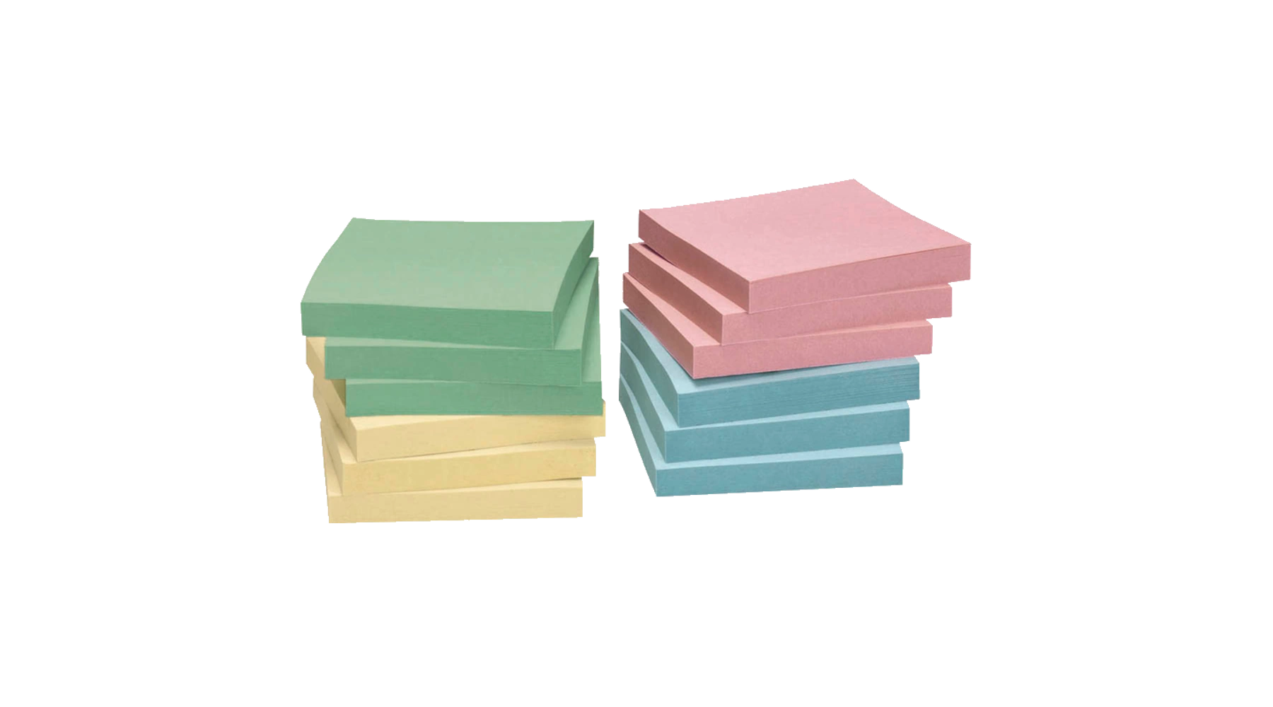 inFO Haftnotizen Recycling 75 x 75 mm (B x H) 100 Blatt 12 Blöcke/Pack farbig sortiert