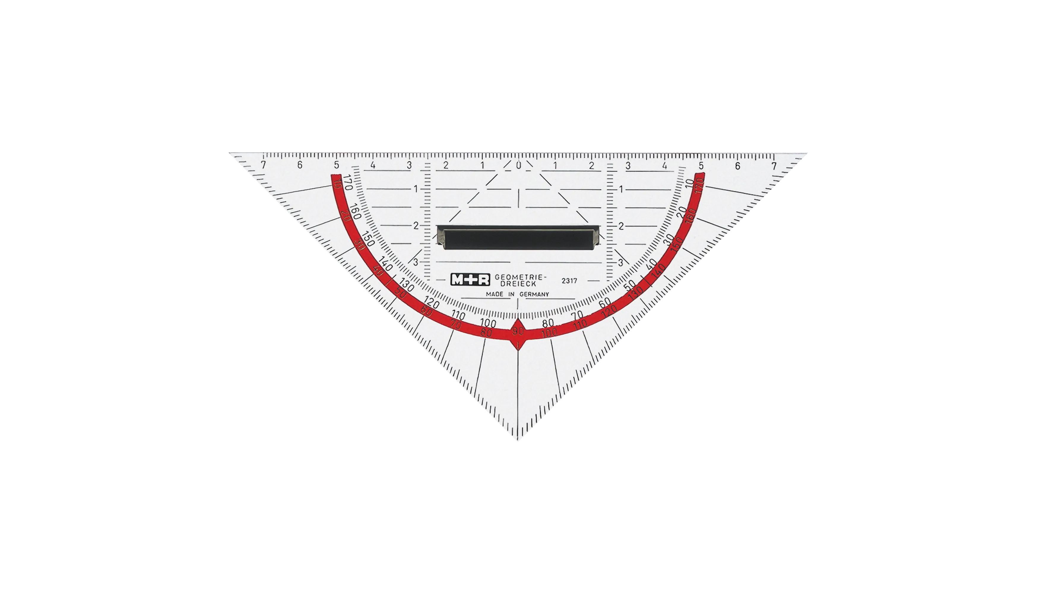M+R Geometriedreieck Acrylglas 16 cm transparent/rot M+R Geometriedreieck Acrylglas 16 cm transparent/rot