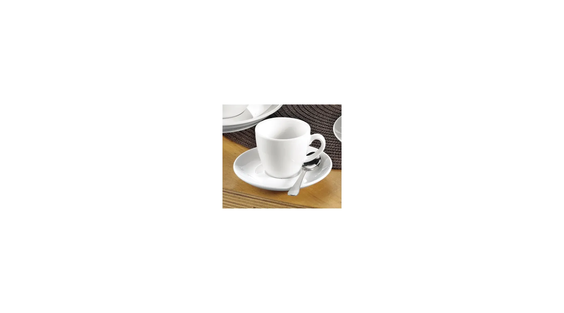 ESMEYER® Espressotasse Bistro mit Untertasse 100 ml  Porzellan 6 Stück/Pack weiß