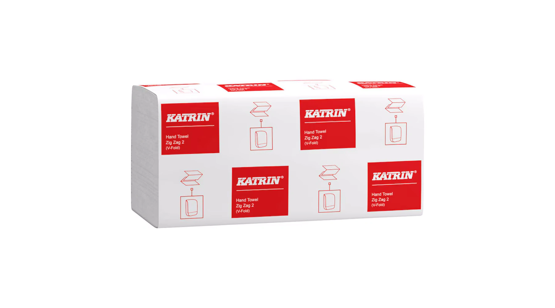 KATRIN Papierhandtücher 24,4 x 23 cm (B x L)  2-lagig 20 x 200 Blatt/Pack weiß