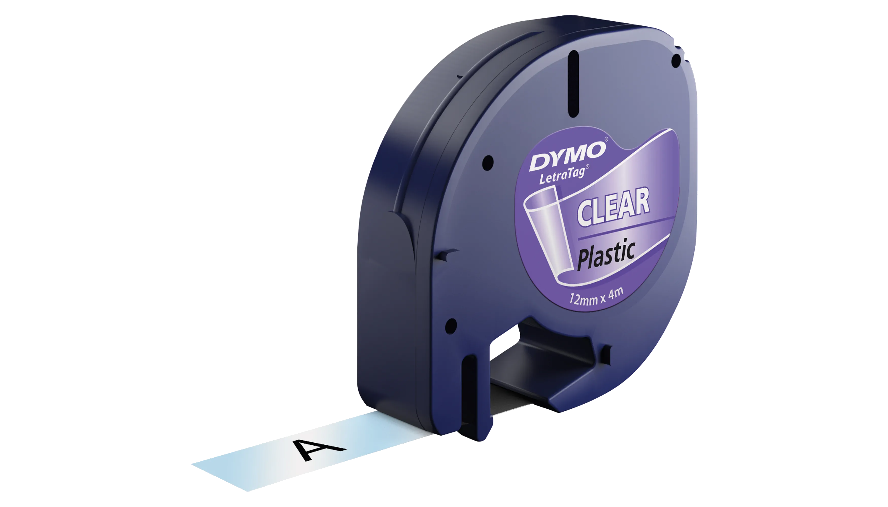 DYMO® Schriftbandkassette LT 12 mm x 4 m schwarz auf transparent