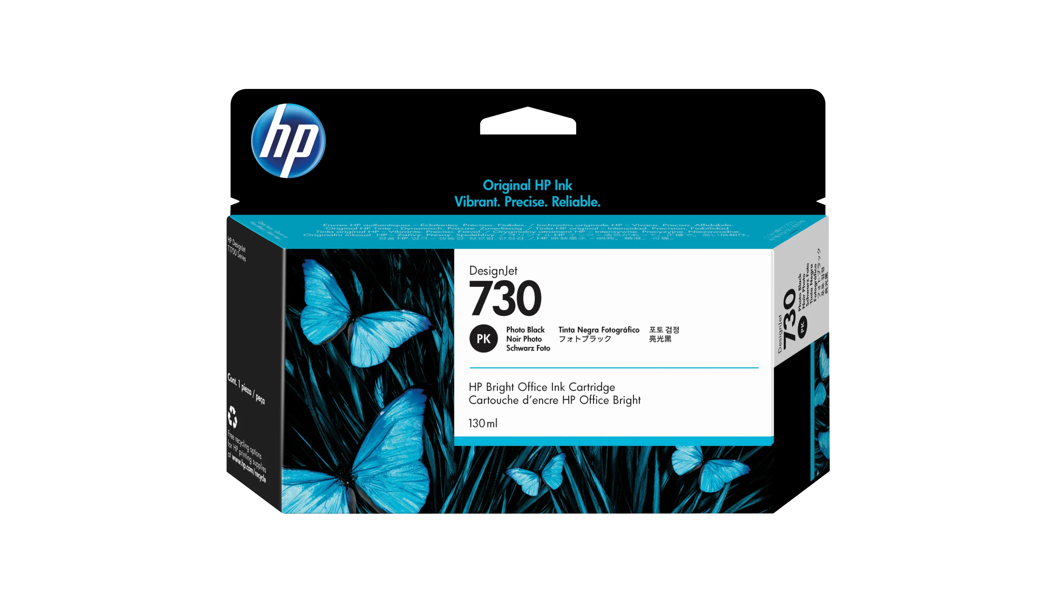 HP Tintenpatrone 730 130ml foto schwarz