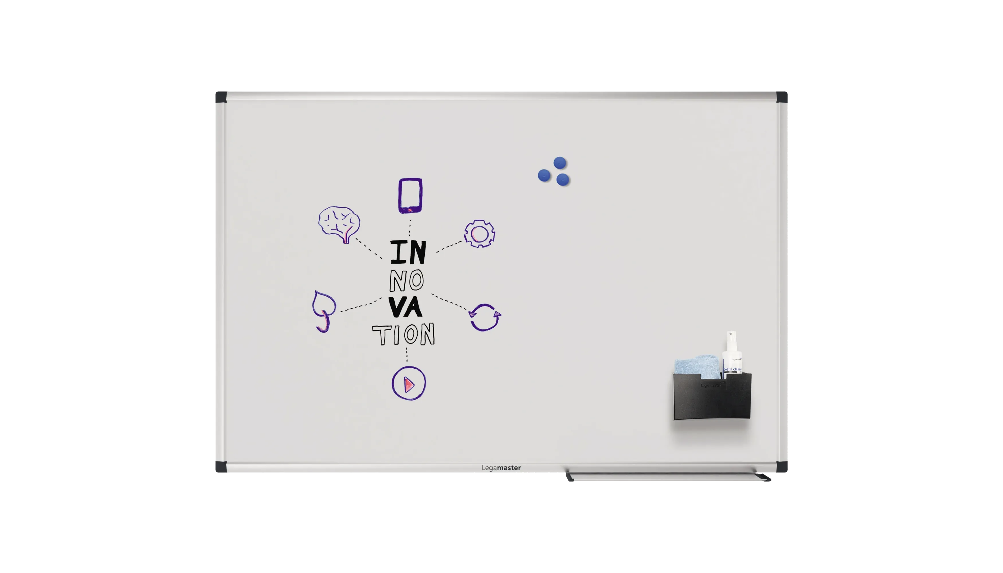 LEGAMASTER Whiteboard UNITE  90 x 60 cm (B x H) lackierter Stahl weiß