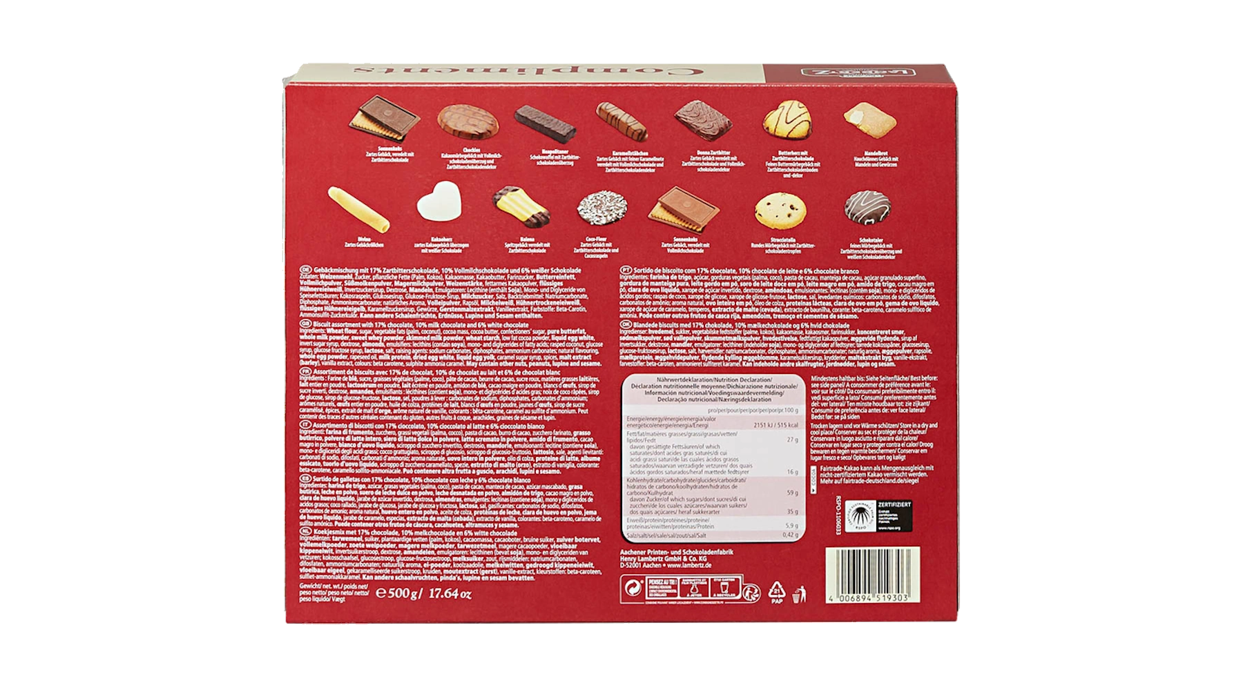 LAMBERTZ Compliments Gebäck 2 x 250 g/Pack