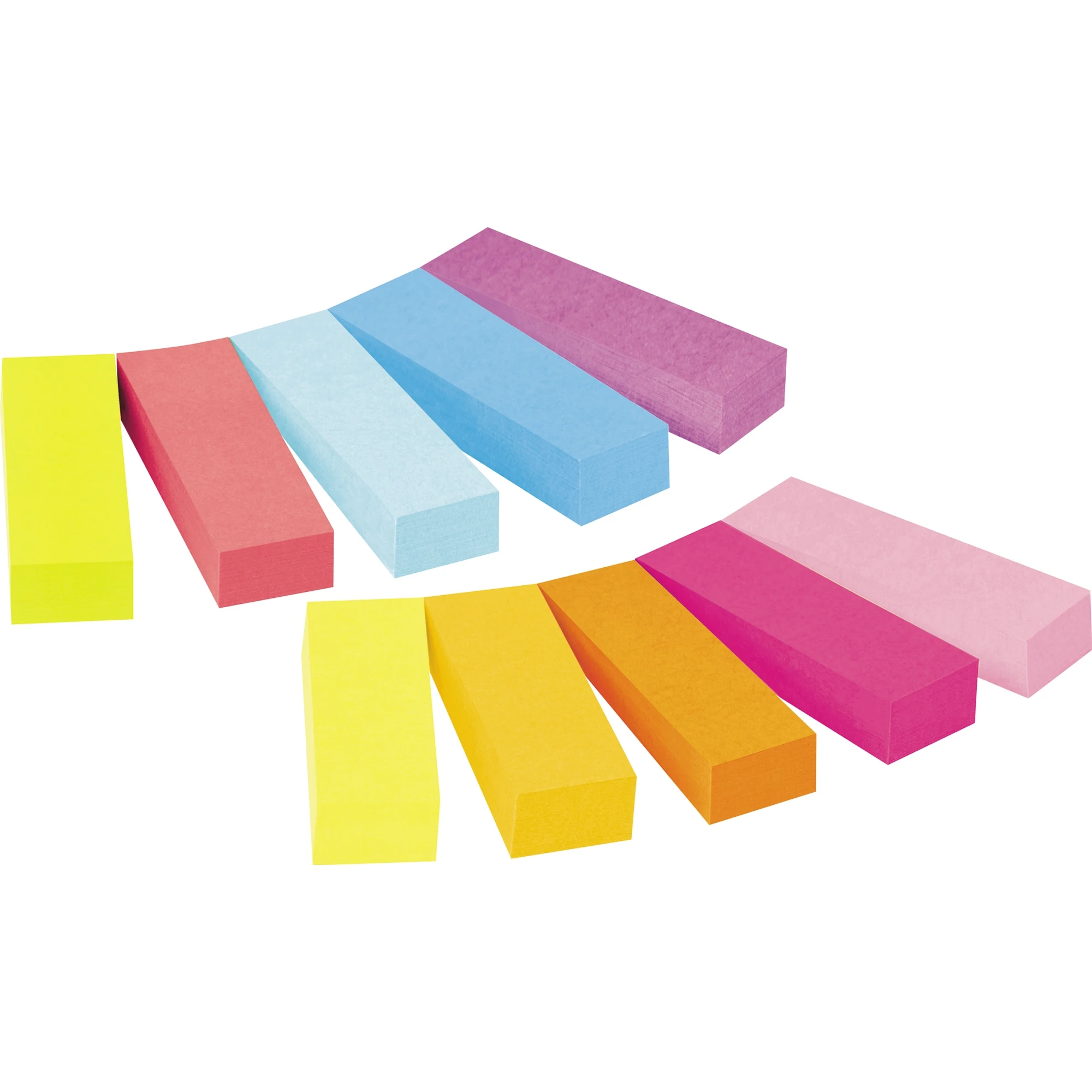POST-IT Haftmarker Page Marker schmal 50 x 15 mm (B x H)  10 Block/Pack farbig sortiert