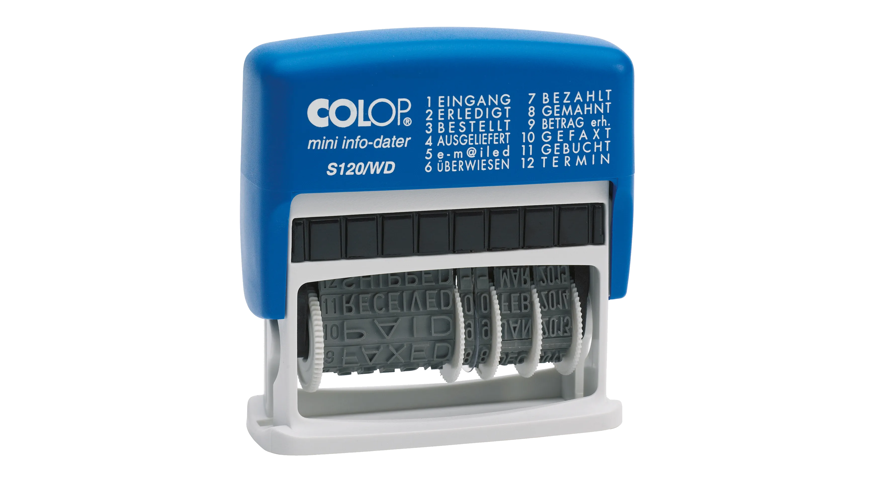 COLOP® Datumstempel mini-dater S120/WD 47 x 4 mm blau/rot
