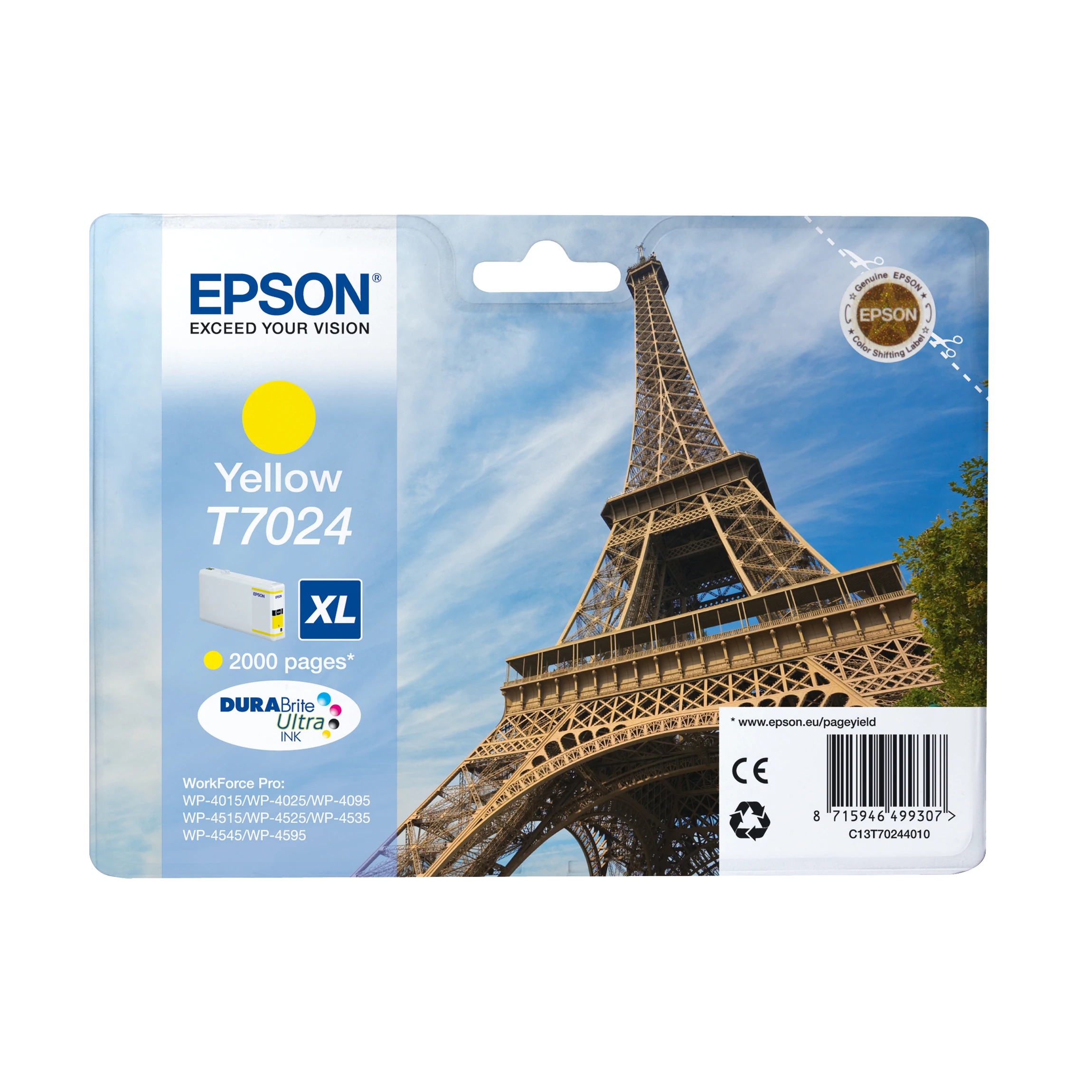 EPSON Tintenpatrone T7024XL gelb  ca. 2.000 Seiten