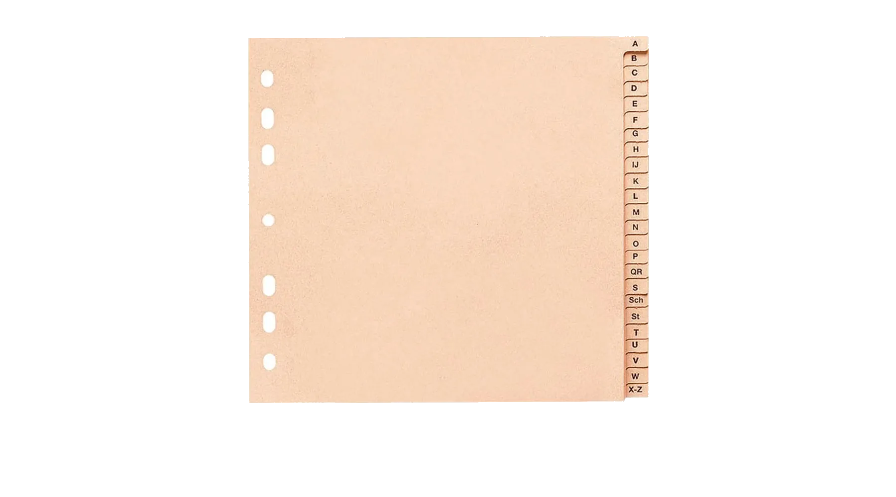 Ordnerregister 22,5 x 22,1 cm A-Z 24-teilig 10 Stück/Pack chamois