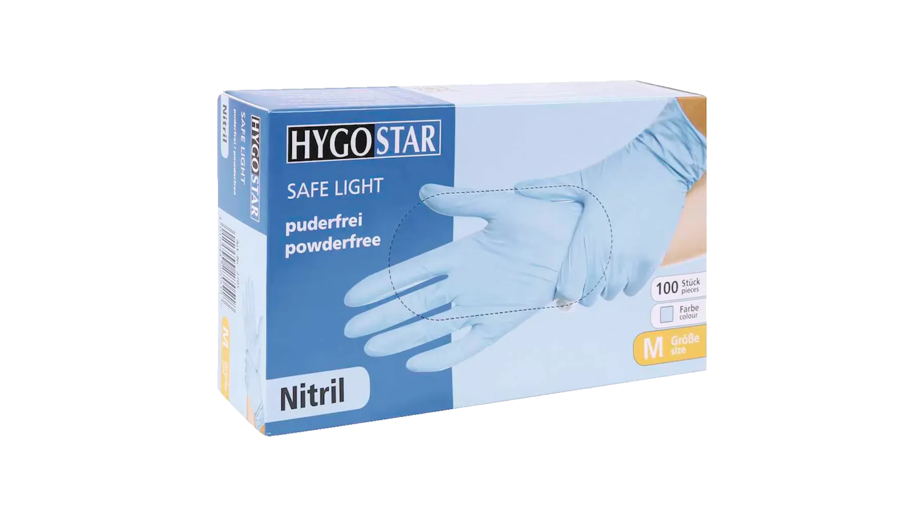 HYGOSTAR Einweghandschuh SAFE LIGHT M blau VE= 100 Stück/Pack