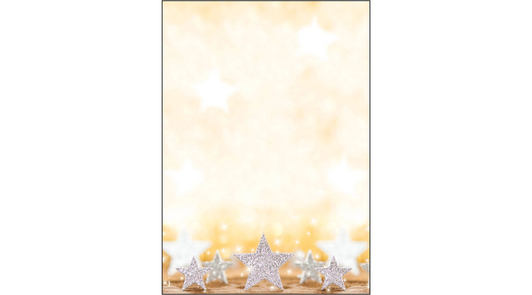 SIGEL Weihnachtsbriefpapier Glitter Star DIN A4 90 g/m² 100 Blatt/Pack