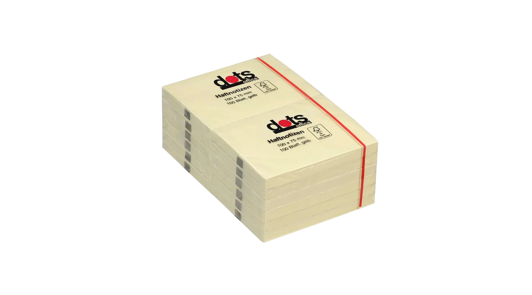 Haftnotizen 100 x 75 mm (B x H) 100 Blatt 12 Blöcke/Pack hellgelb