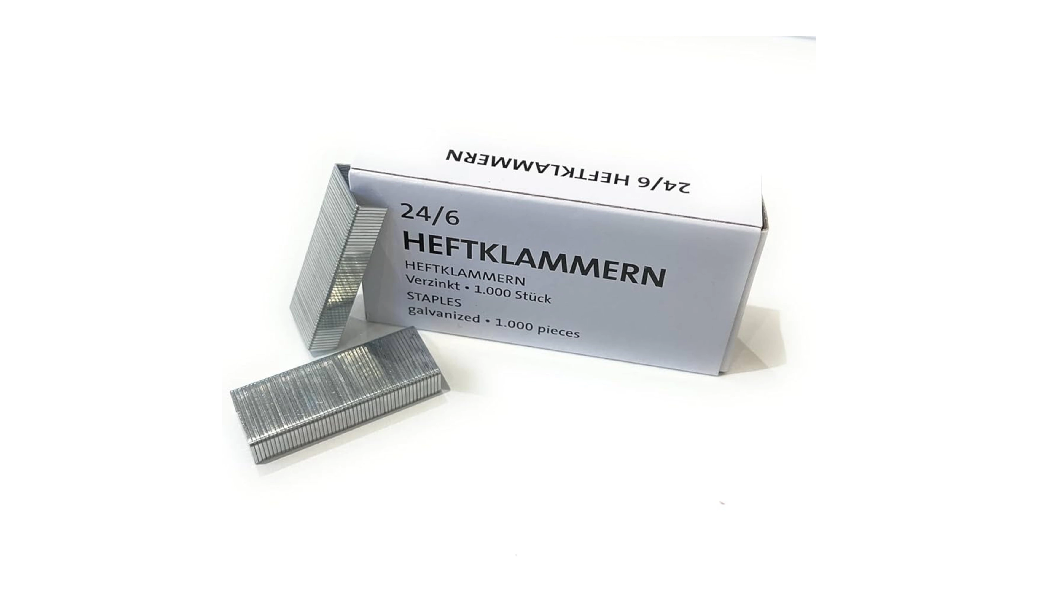 Heftklammer 24/6 verzinkt 1.000 Stück/Pack silber