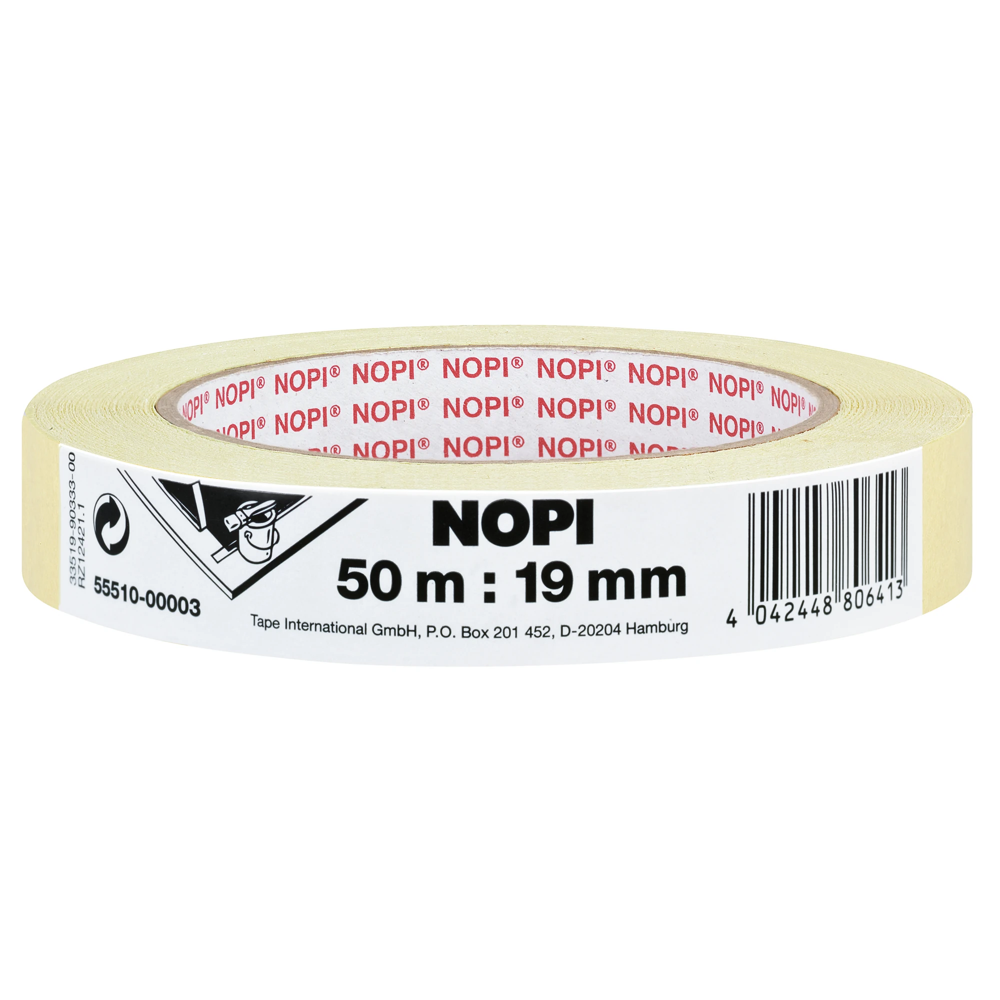 NOPI Kreppband 19 mm x 50 m beige