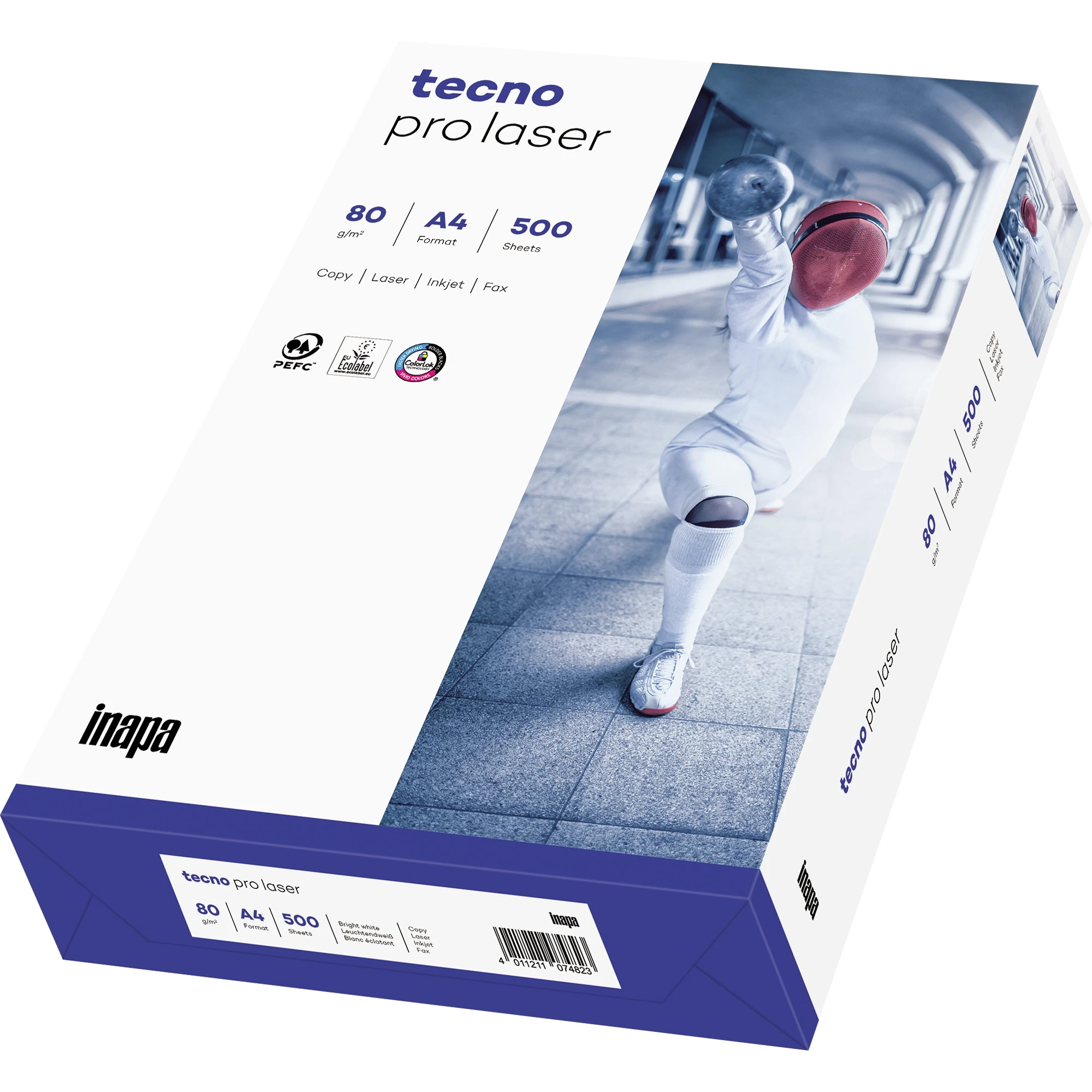 INAPA TECNO Kopierpapier Pro Laser DIN A4 80 g/m² 500 Blatt/Pack