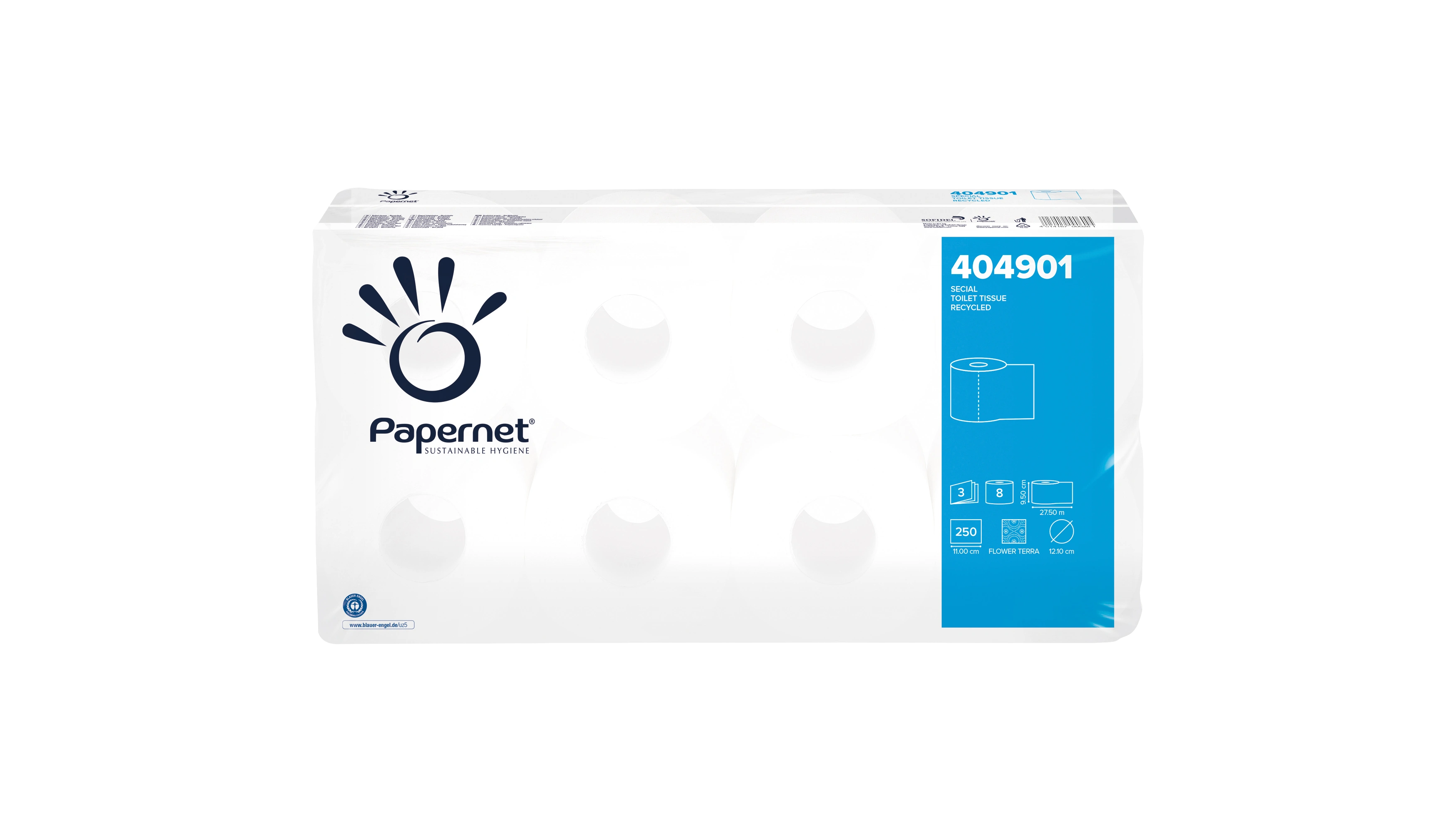 PAPERNET Toilettenpapier Special 3-lagig   8 Rollen/Pack extra weiß