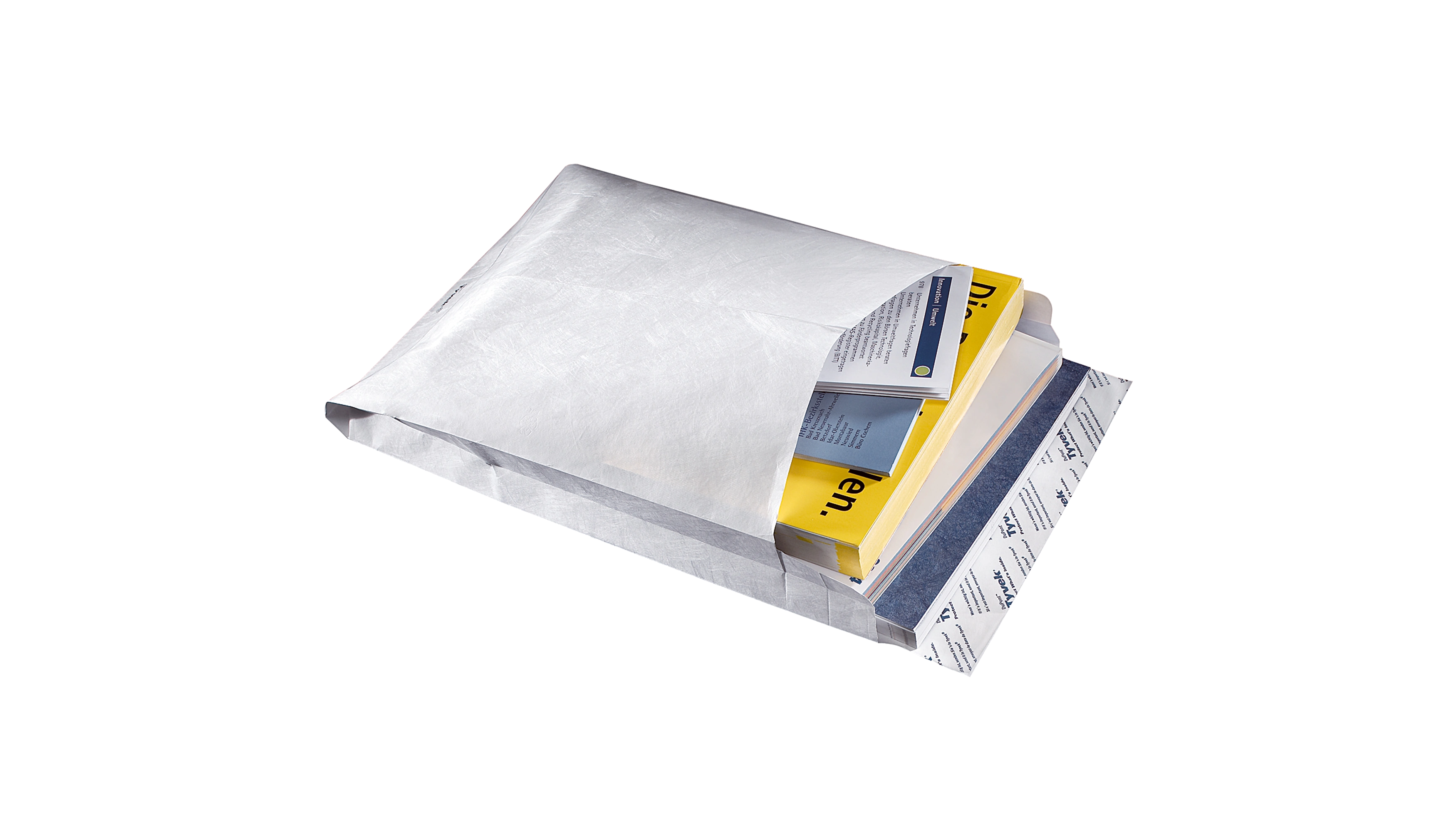TYVEK® Faltentaschen DIN B4 ohne Fenster 55 g/m²   20 Stück/Pack weiß