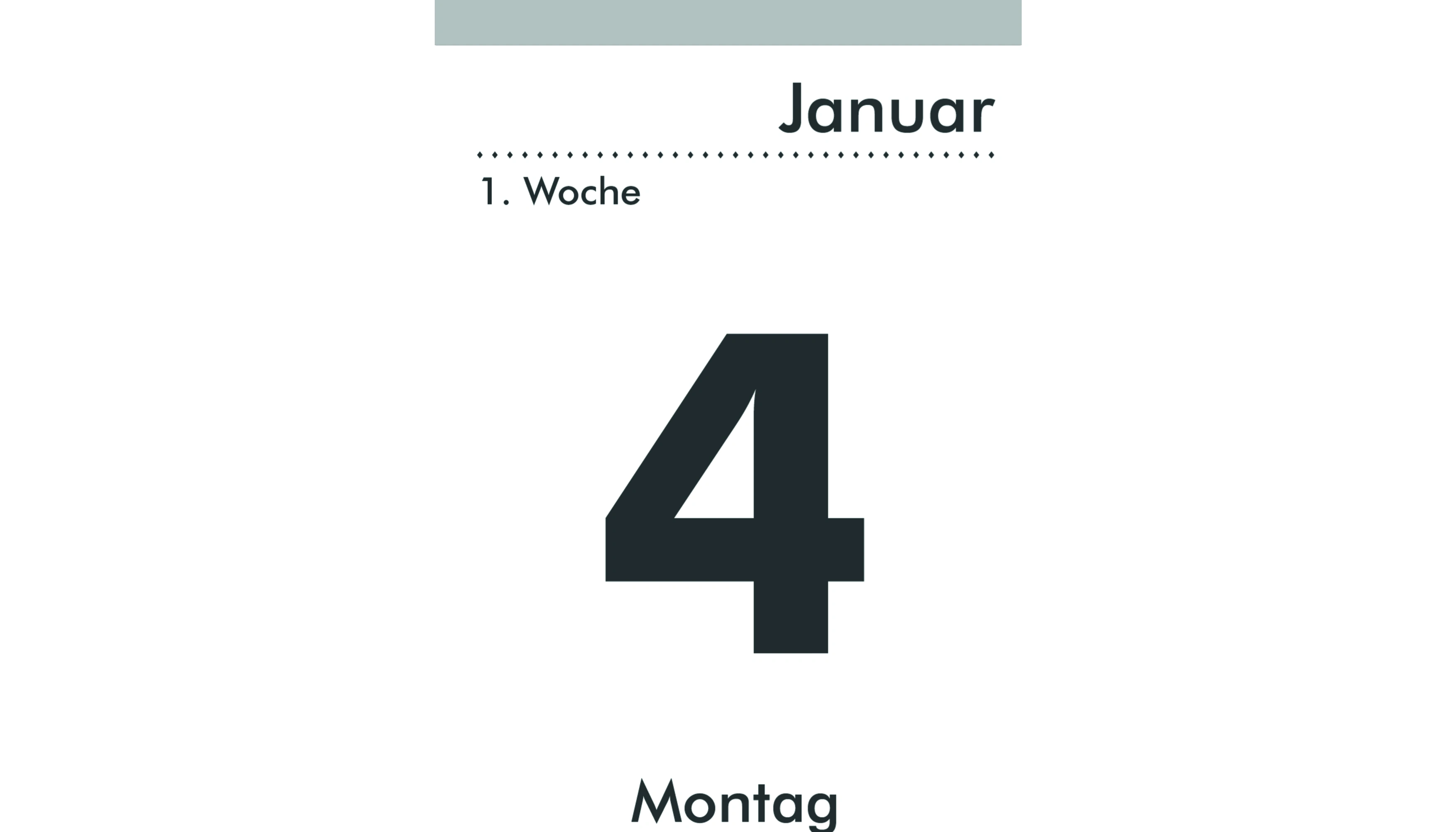 ZETTLER Abreißkalender 2027 1 Tag/1 Seite  9,9 x 14,3 cm (B x H)
