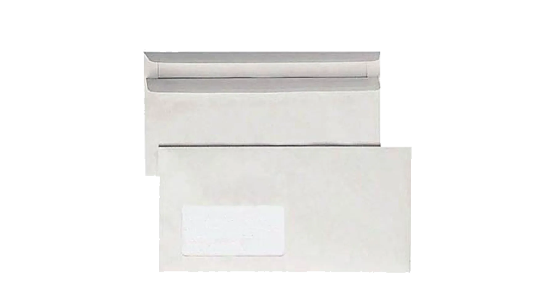 BONG Briefumschläge DIN lang mit Fenster 75 g/m²  mit Fenster selbstklebend 1.000 Stück/Pack grau