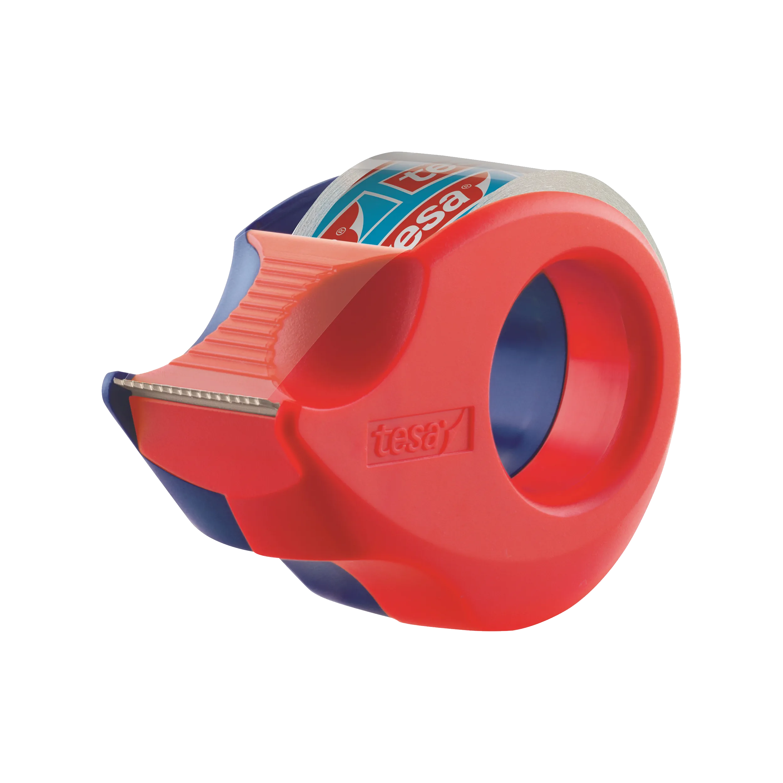 TESA Handabroller Mini 19 mm x10 m rot/blau