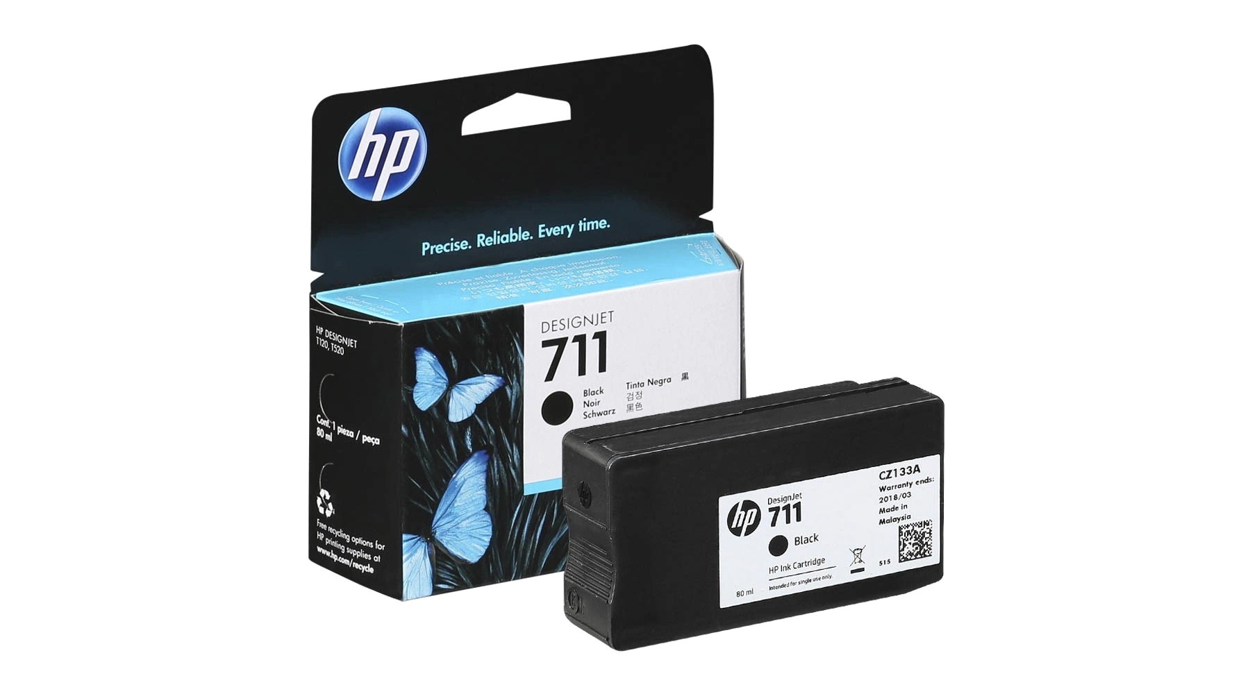 HP Tintenpatrone 711  80 ml schwarz