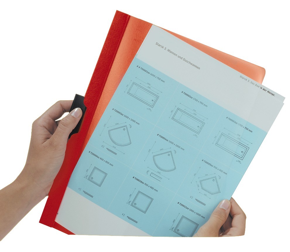 DURABLE Klemmmappe DURACLIP 30 DIN A4 dunkelblau  Kunststoff max. 30 Blatt