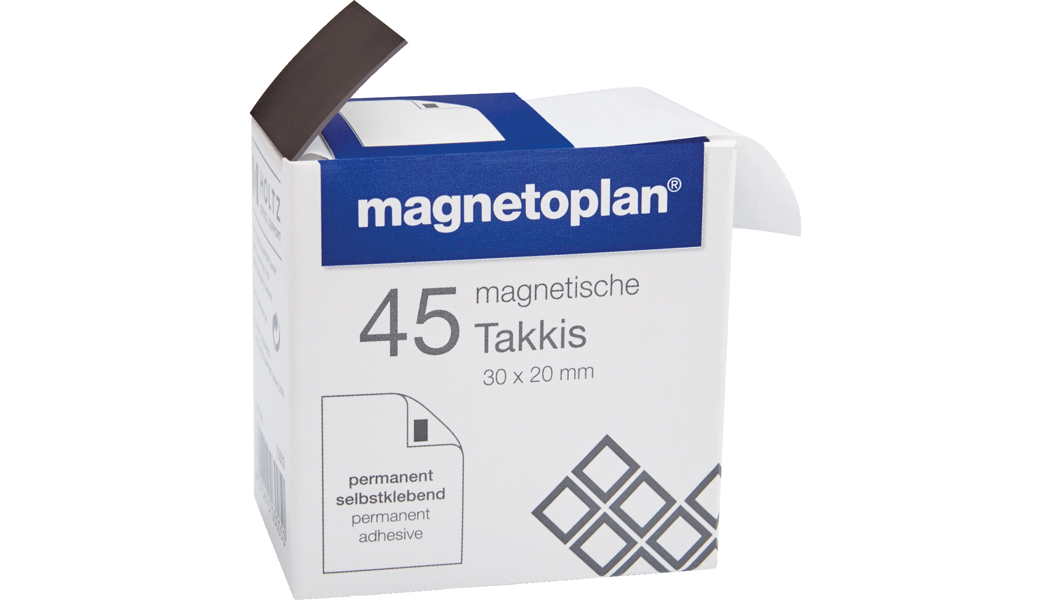 MAGENETOPLAN® Magnetplatte TAKKIS 30 x 20 mm (B x H) schwarz 45 Stück/Pack