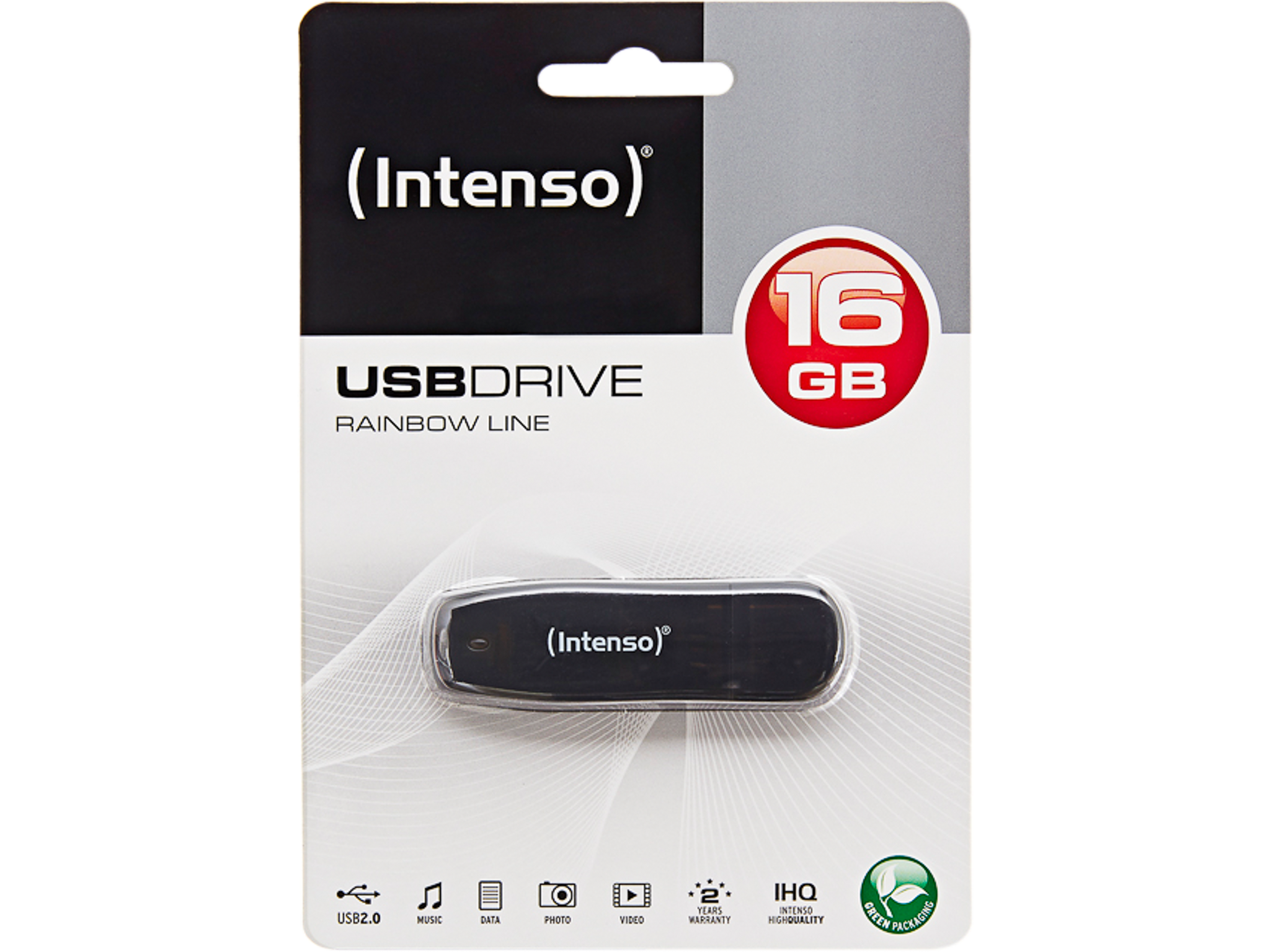 INTENSO USB-Stick Rainbow Line 16 GB schwarz 