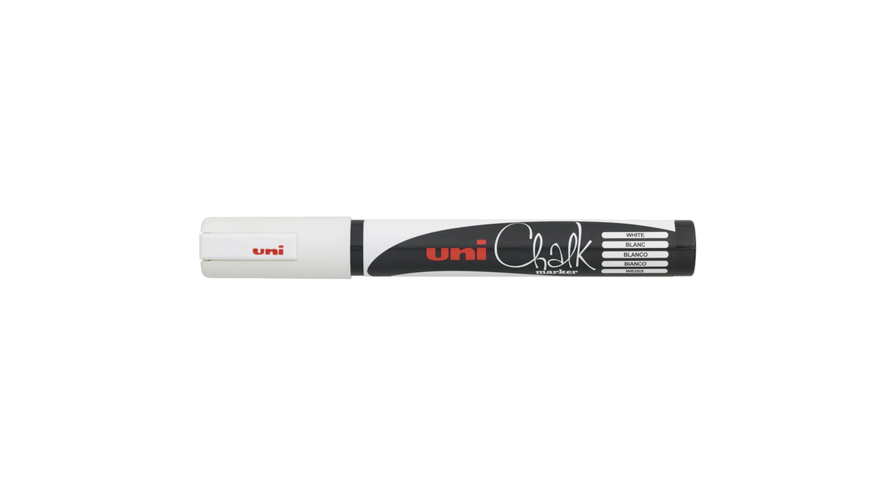 UNI-BALL Kreidemarker uni Chalk PWE-5M  1-2 mm Rundspitze weiß