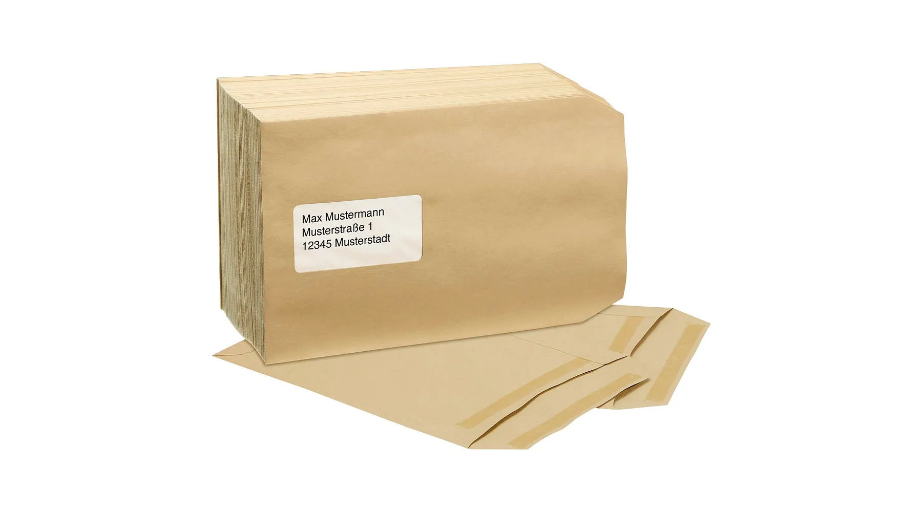 MAILmedia Versandtaschen DIN C5 mit Fenster 90 g/m² sk 250 Stück/Pack braun